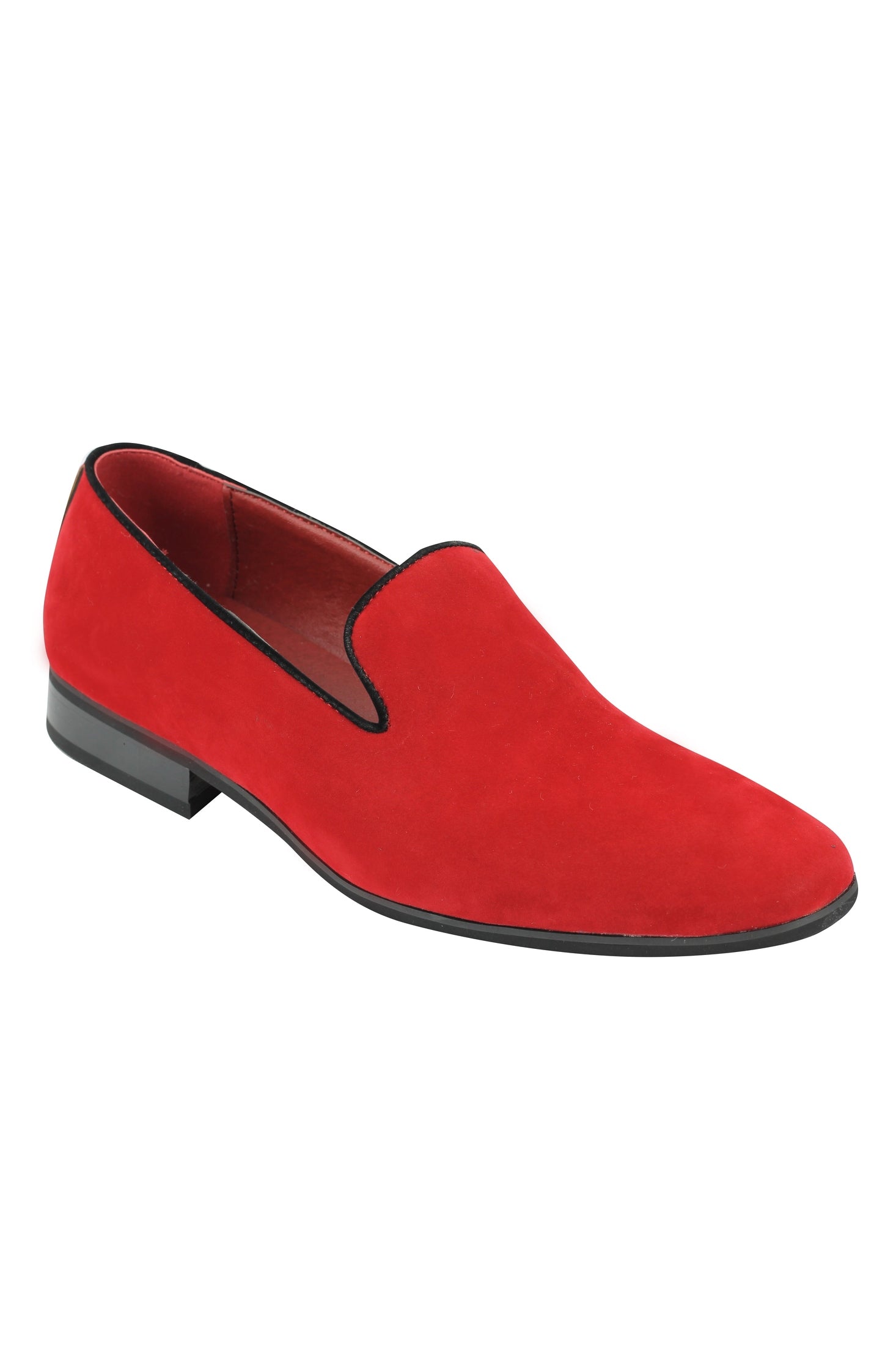 FAUX LEATHER SLIP ON RED SHOES