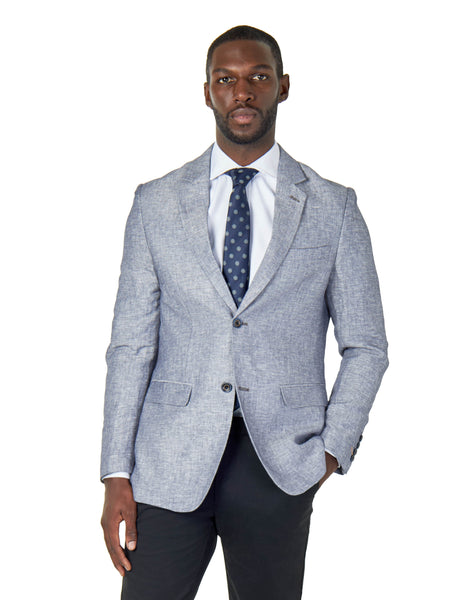 〈 かぐれ 〉linen tailored jacket Grey Linen Tailored Suit Jacket | Hawes and Curtis