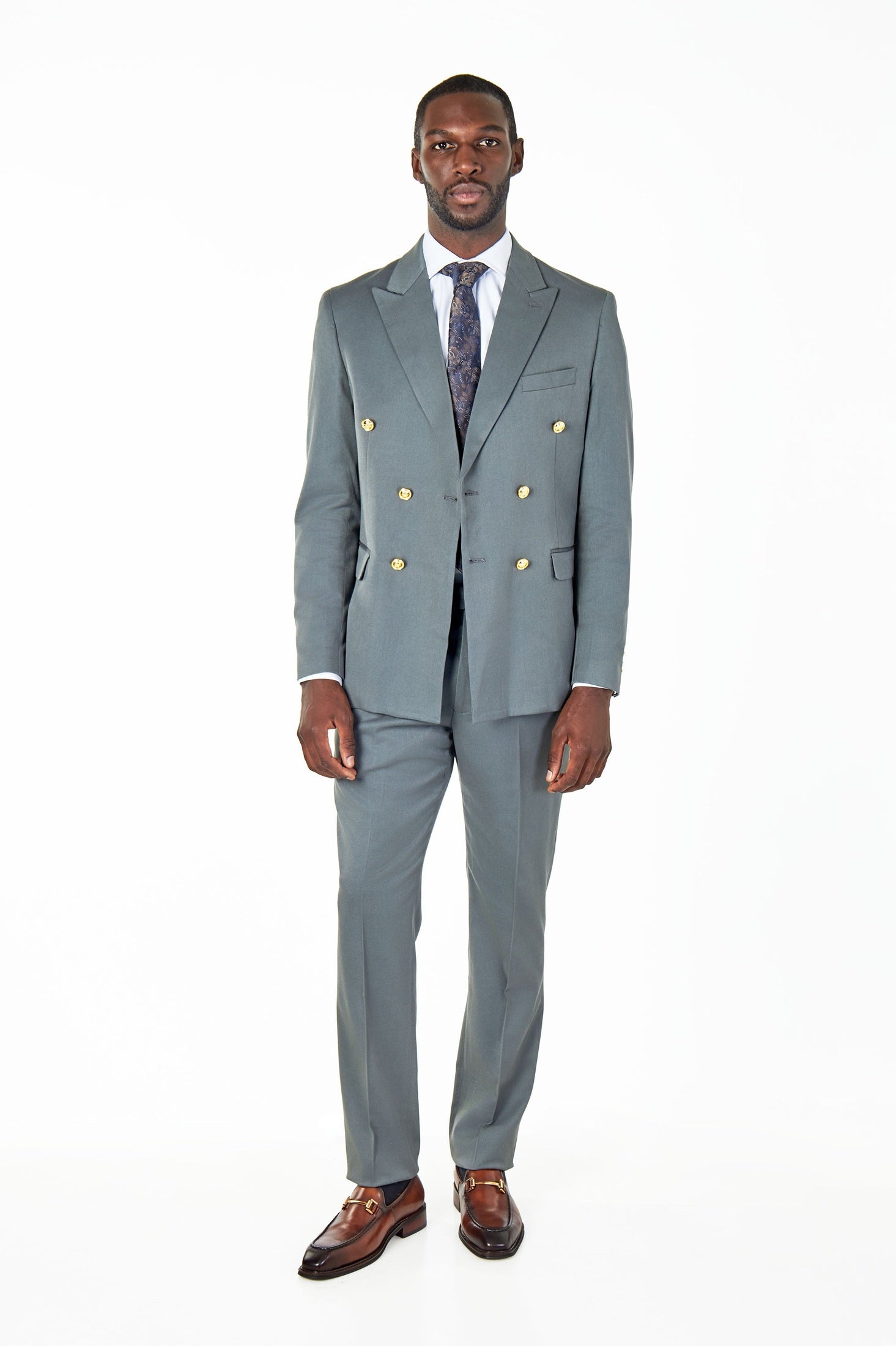 EZRA – PETROL GREEN TAILORED DOUBLE BREASTED JACKET