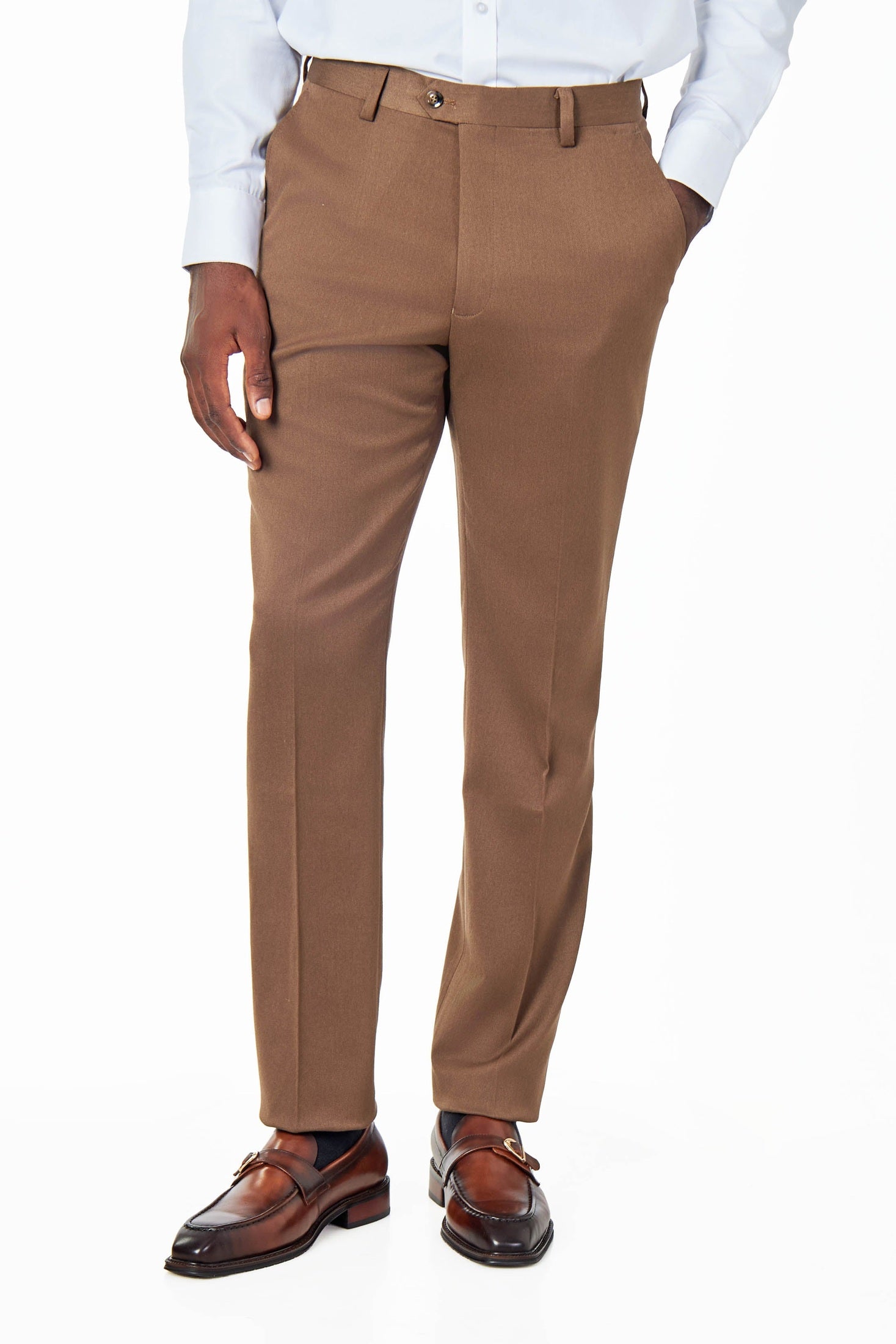 Men's Brown Trousers - Smart Dark Brown and Check Trousers | Xposed London XPOSED Men's Brown Trousers - Smart Dark Brown and Check Trousers | Xposed London XPOSED