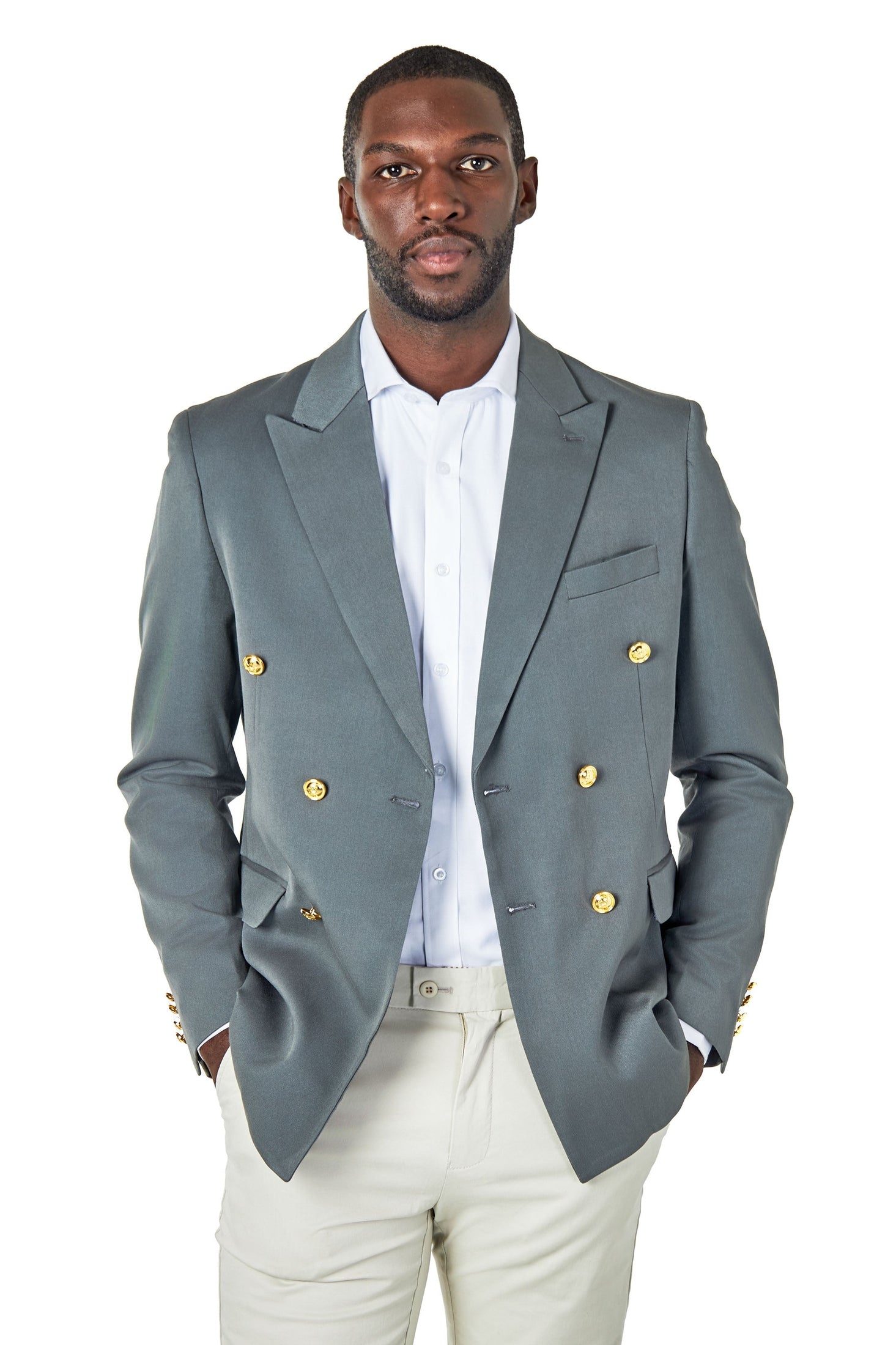 EZRA – PETROL GREEN TAILORED DOUBLE BREASTED JACKET
