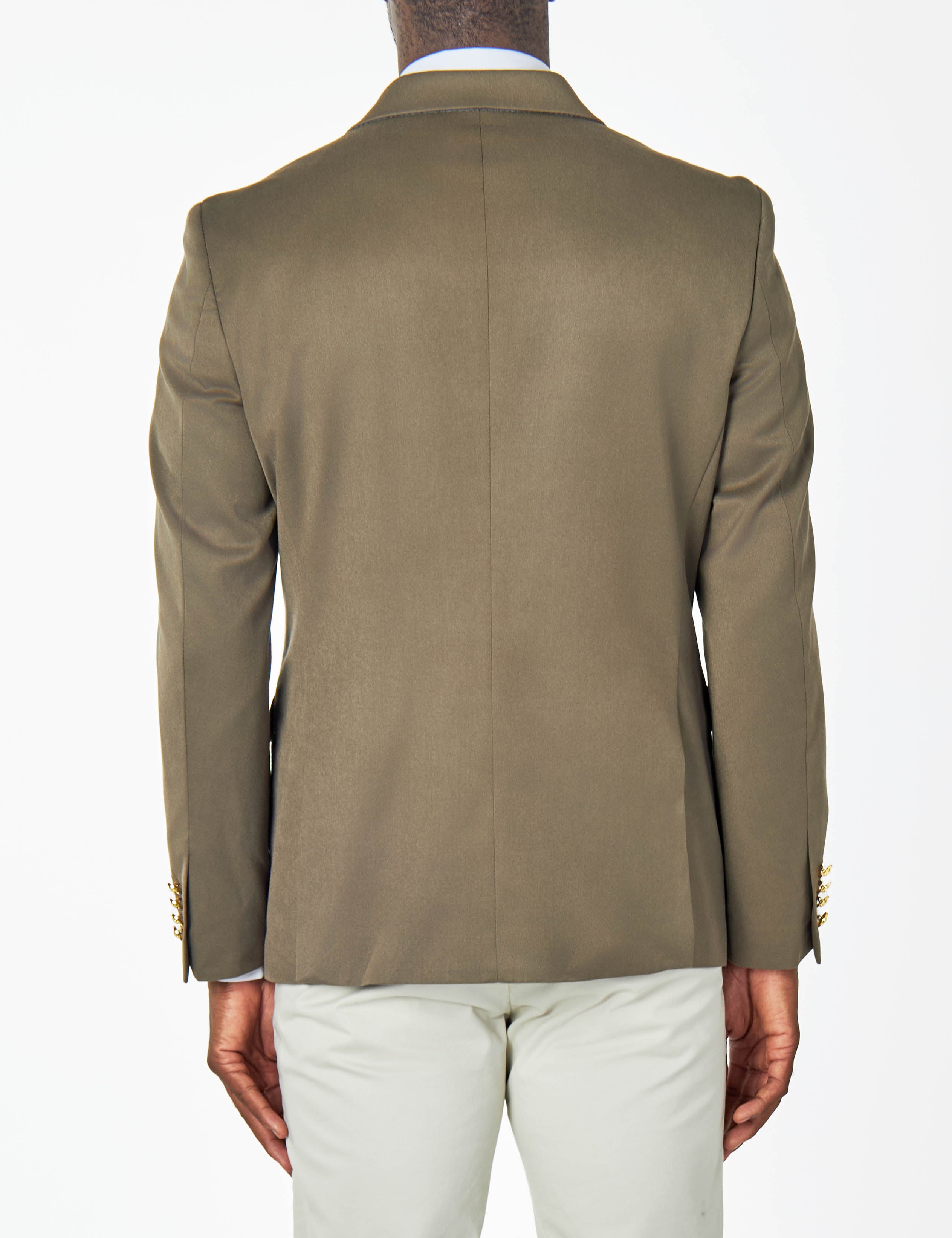 EZRA – Khaki Green Tailored Double Breasted Jacket