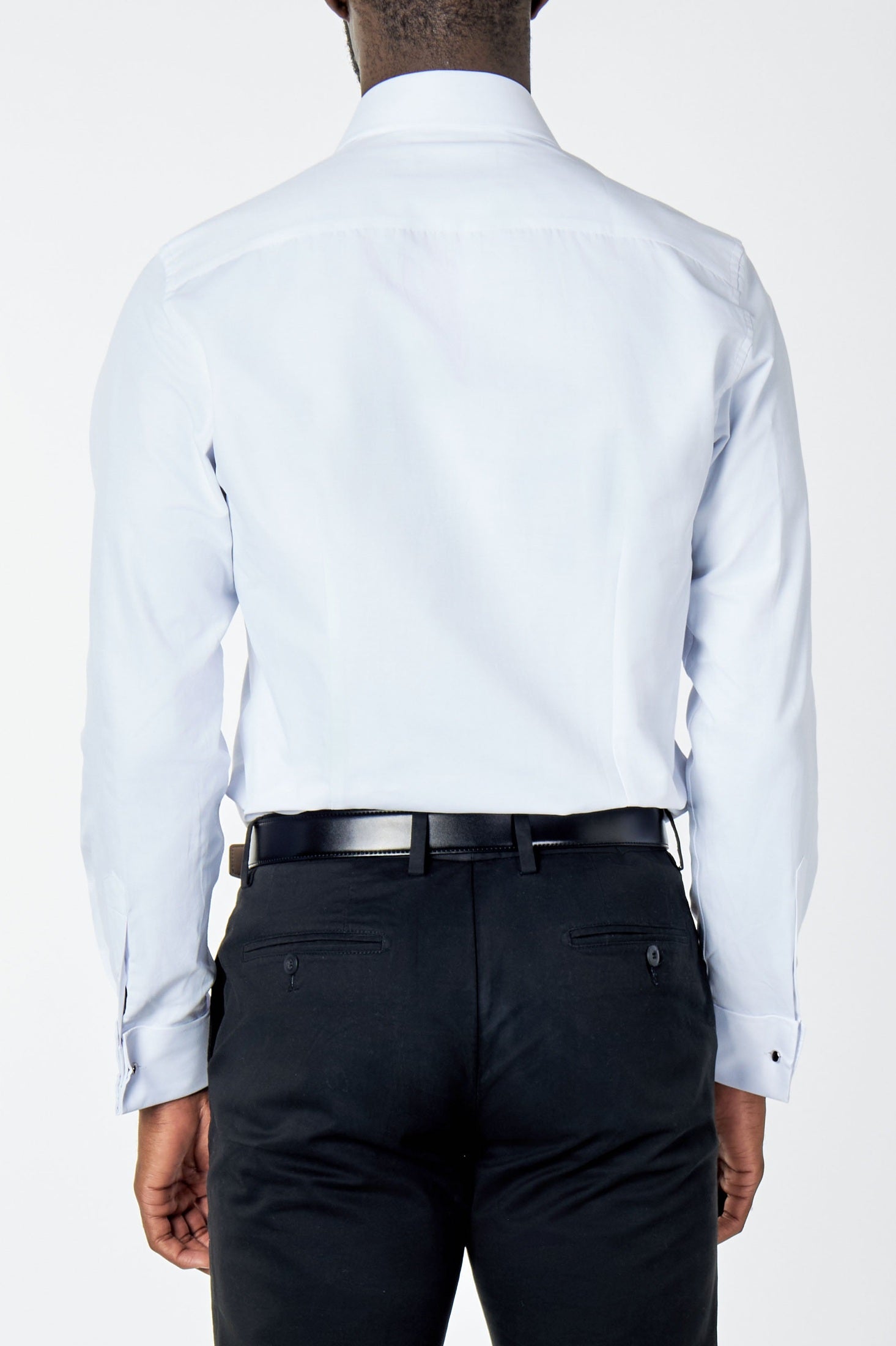 CLASSIC WHITE DOUBLE CUFF TAILORED FIT SHIRT WITH CUFFLINKS