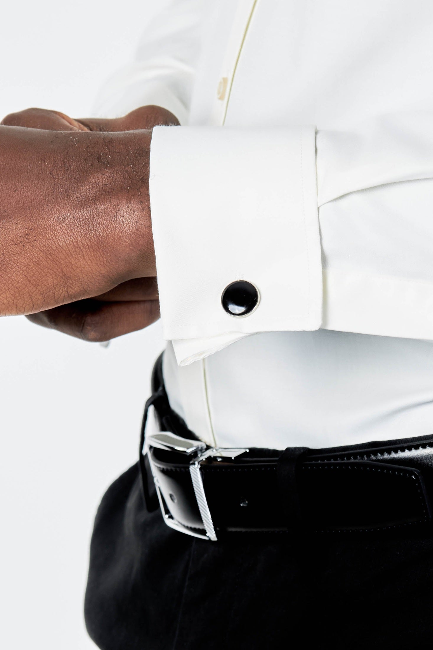 CLASSIC CREAM DOUBLE CUFF TAILORED FIT SHIRT WITH CUFFLINKS