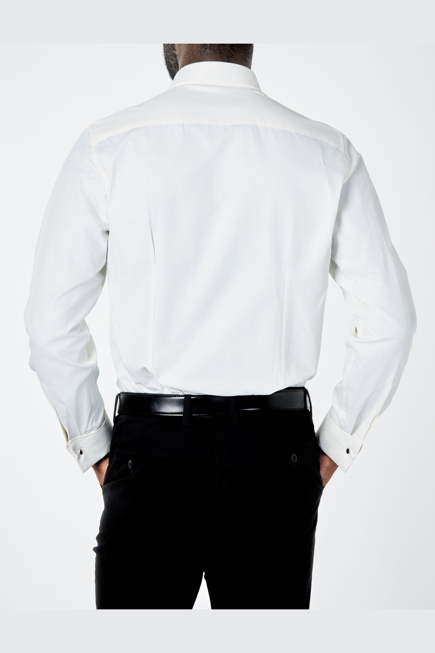 CLASSIC CREAM DOUBLE CUFF TAILORED FIT SHIRT WITH CUFFLINKS