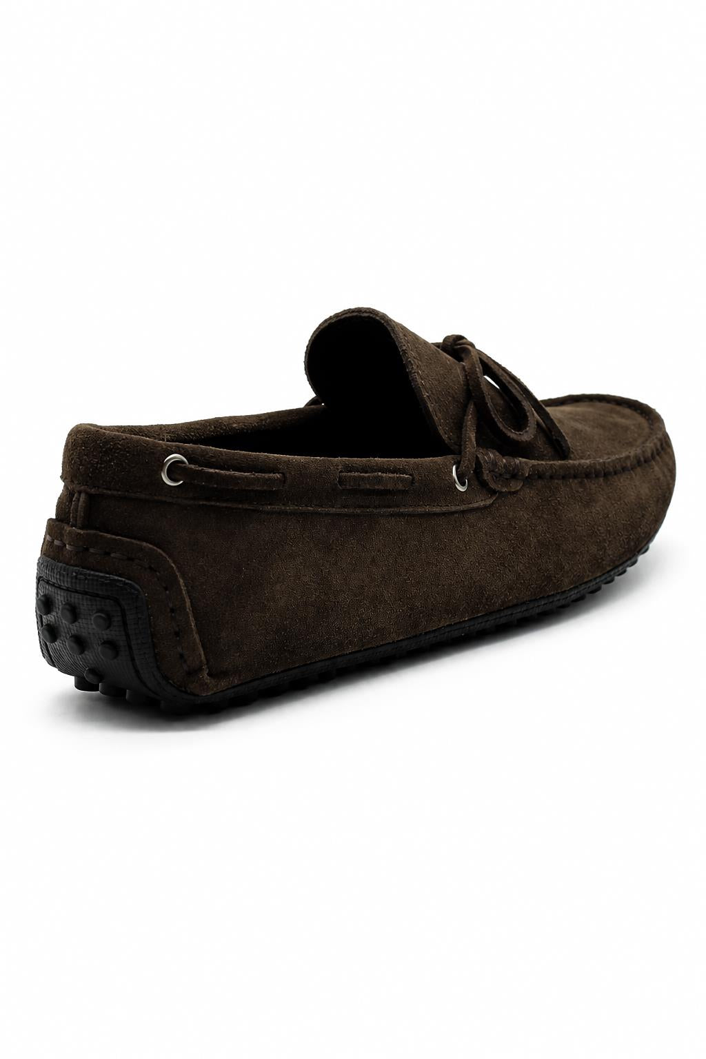 MAT Men's Genuine Suede Moccasins - Dark Brown Driving Shoes