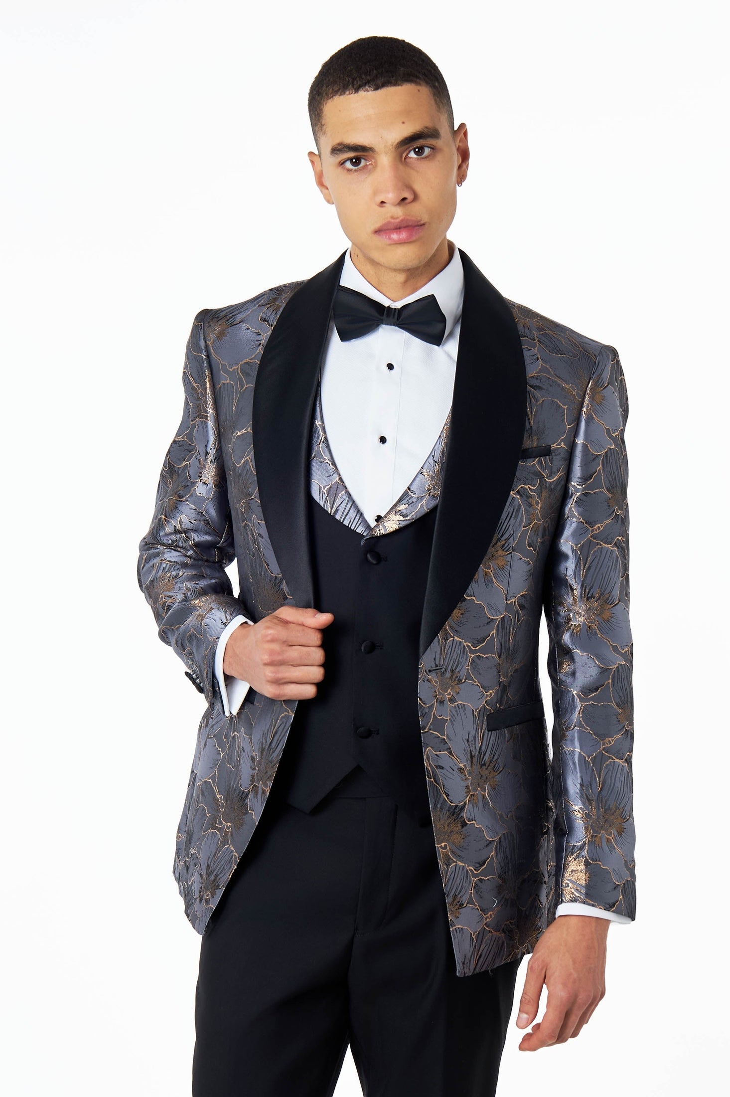 Jason 3 Piece Suit Tailored Fit Floral Printed
