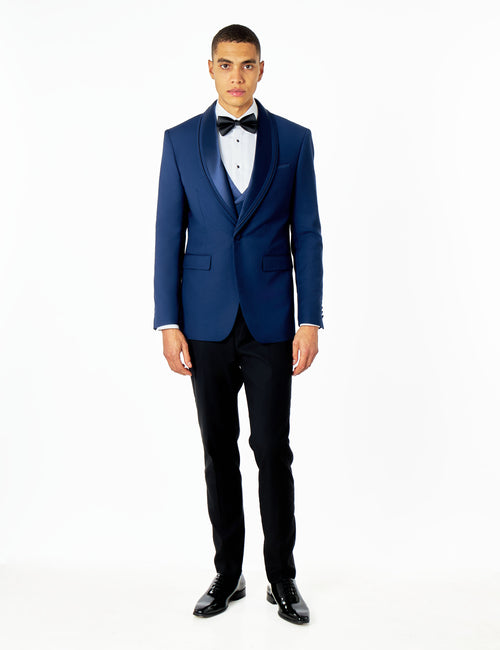 GREG – NAVY BLUE 3 PIECE TUXEDO WEDDING SUIT