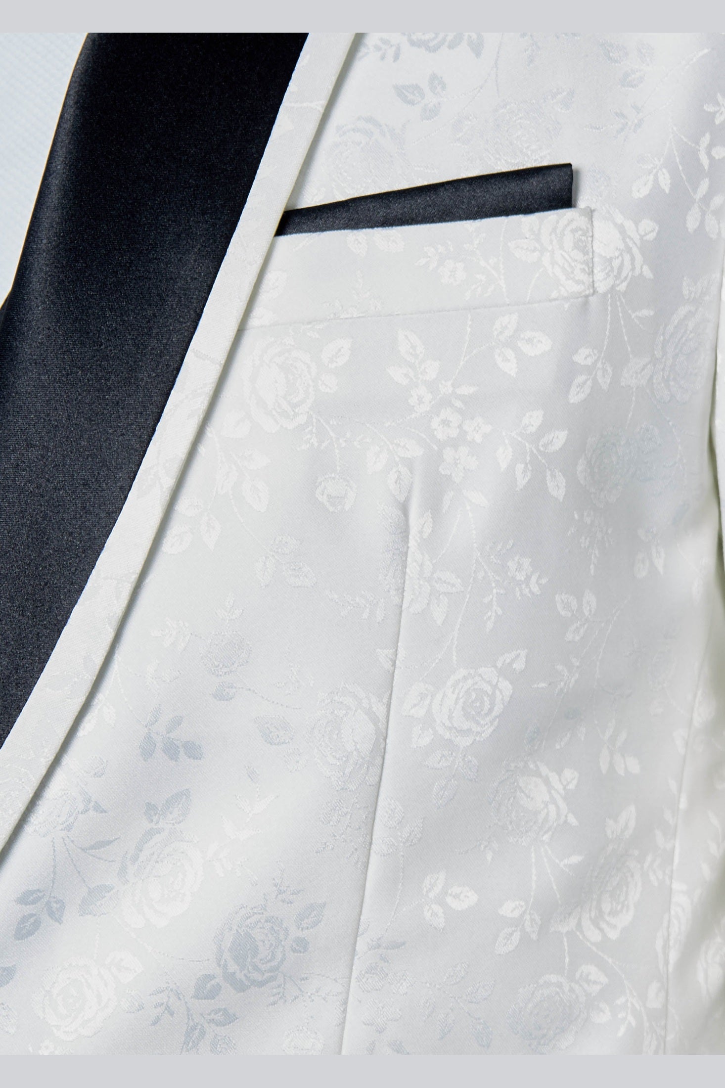 Tuxedo 3 Piece Suit Tailored Fit Floral Print Wedding Party