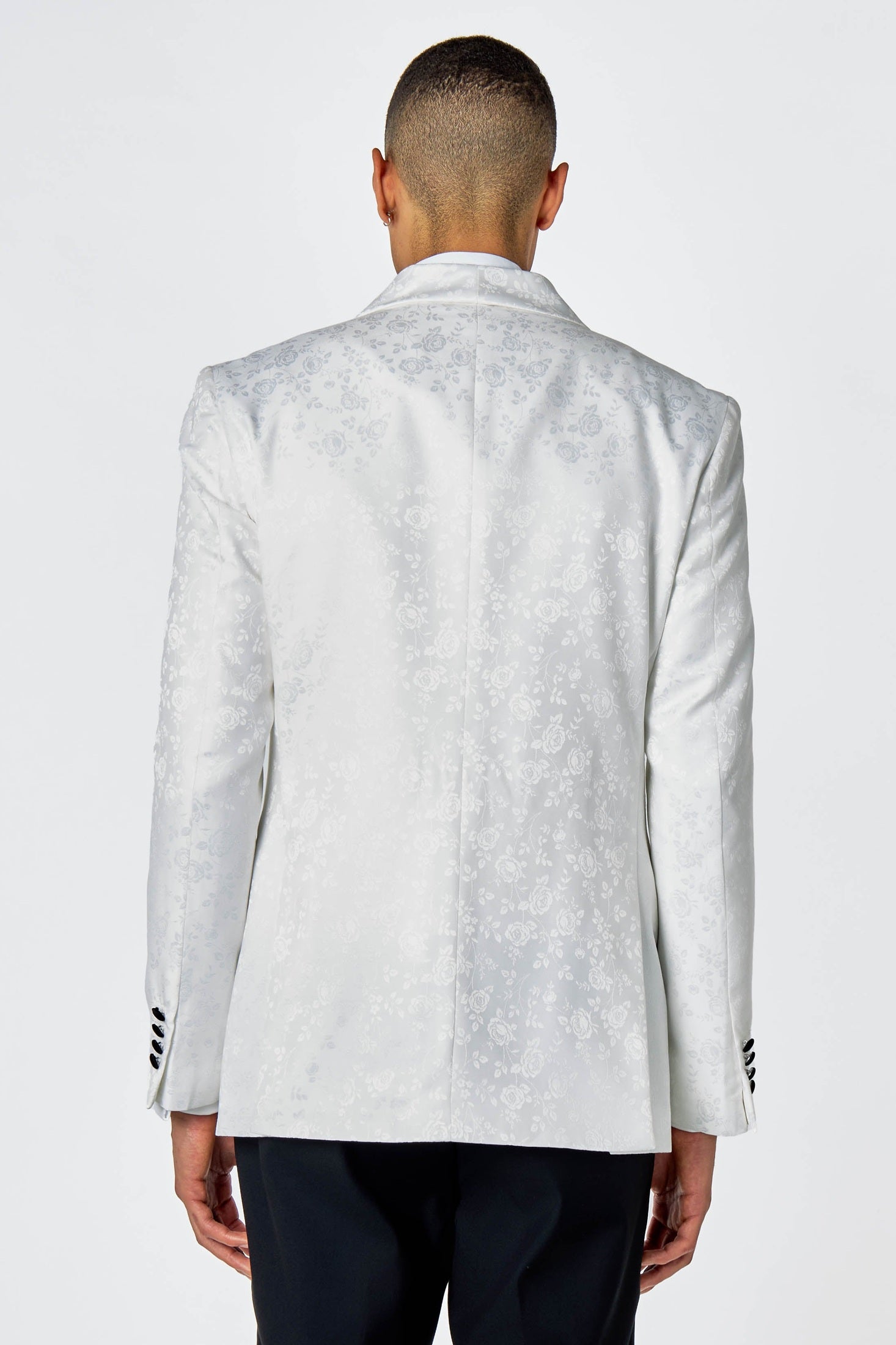 Tuxedo 3 Piece Suit Tailored Fit Floral Print Wedding Party