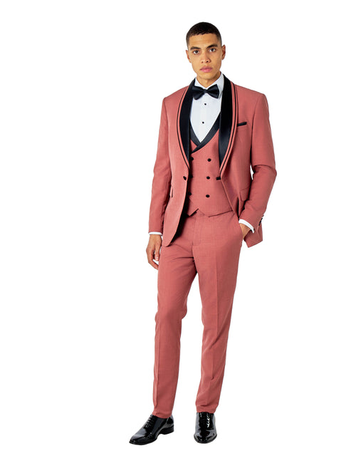 GREG – PINK 3 PIECE WEDDING SUIT TUXEDO