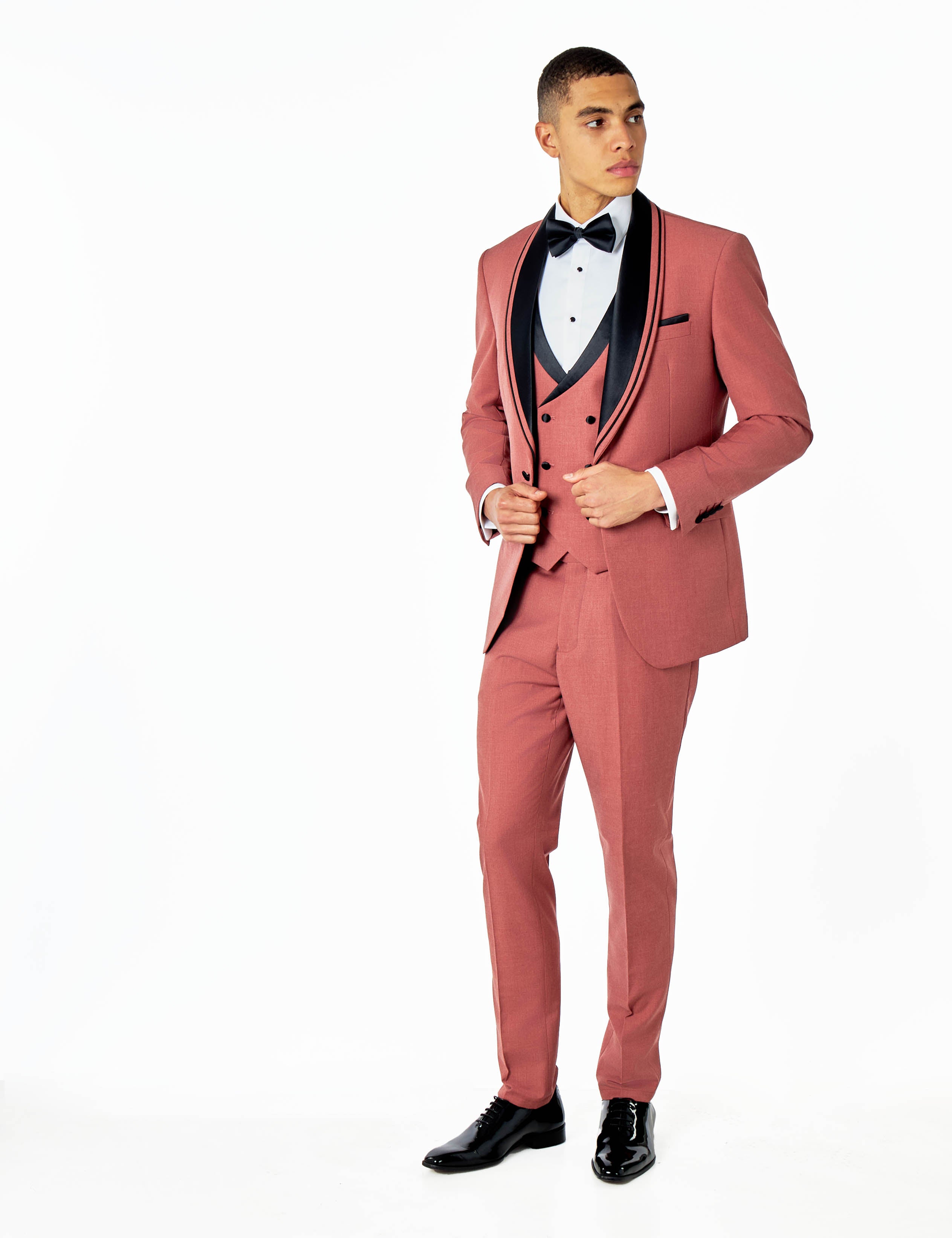GREG – PINK 3 PIECE WEDDING SUIT TUXEDO
