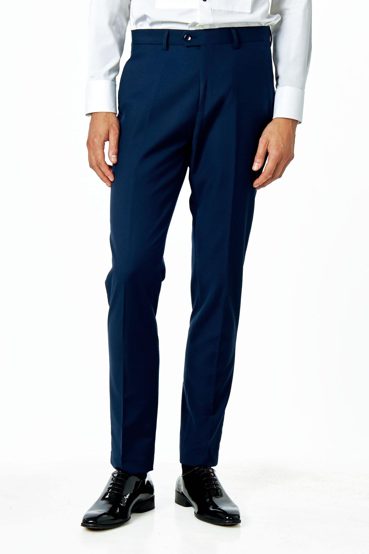 Mens Navy Blue Formal Tailored Dress Suit Trousers – XPOSED