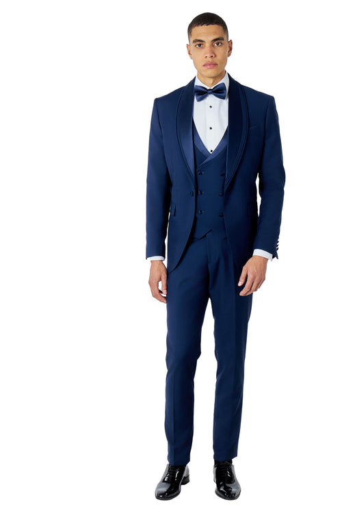 GREG – NAVY BLUE 3 PIECE WEDDING SUIT TUXEDO