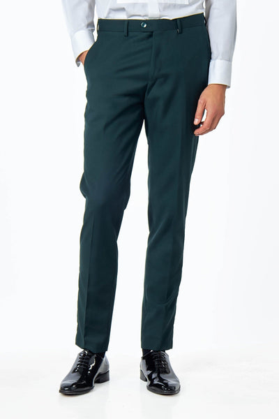 Mens Green Formal Tailored Dress Suit Trousers – XPOSED