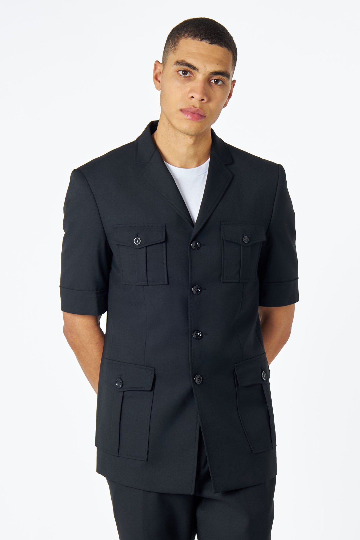 RETRO MODERN TWO PIECE SAFARI SUIT