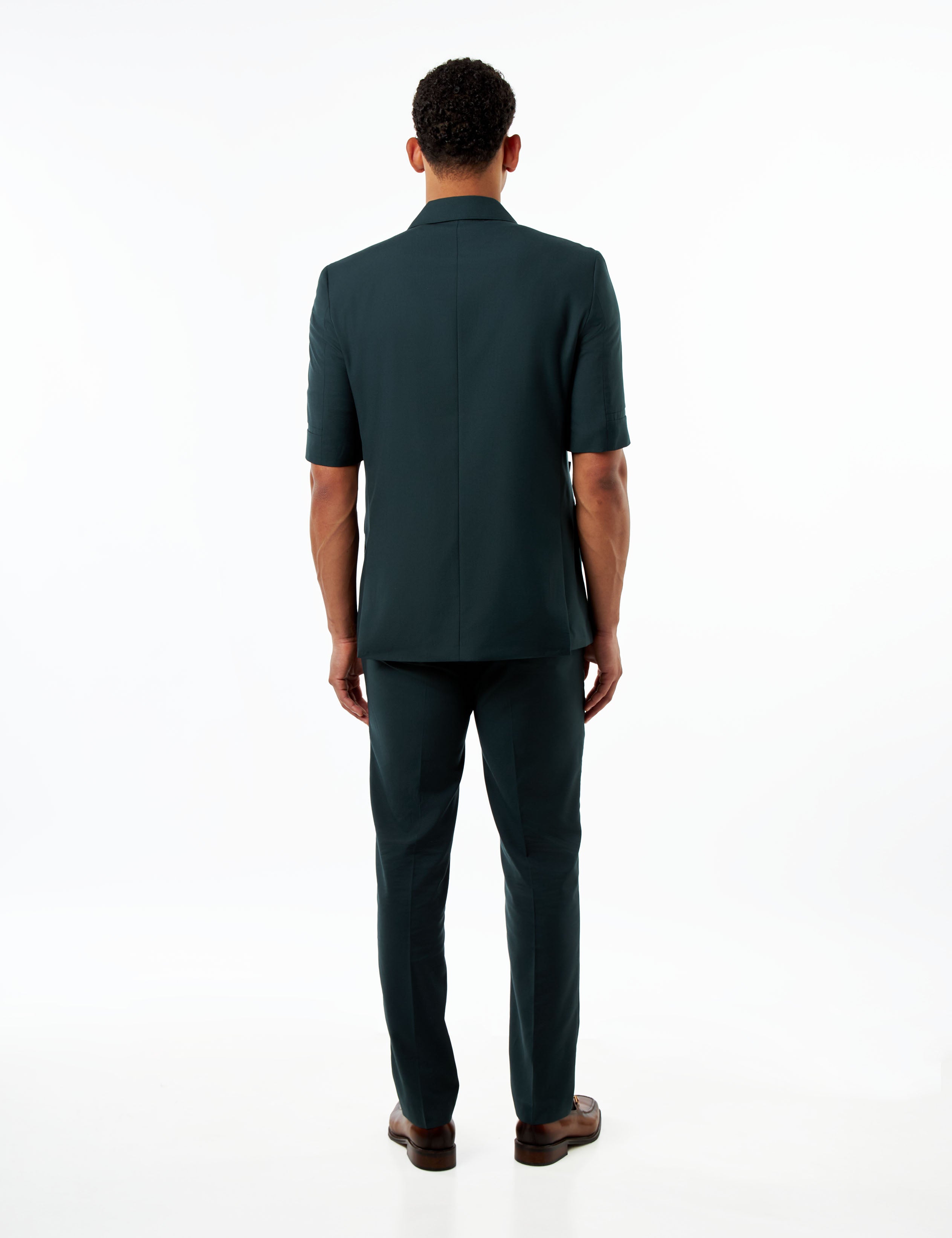 Deep Forest Green Safari Suit Jacket – Short Sleeve