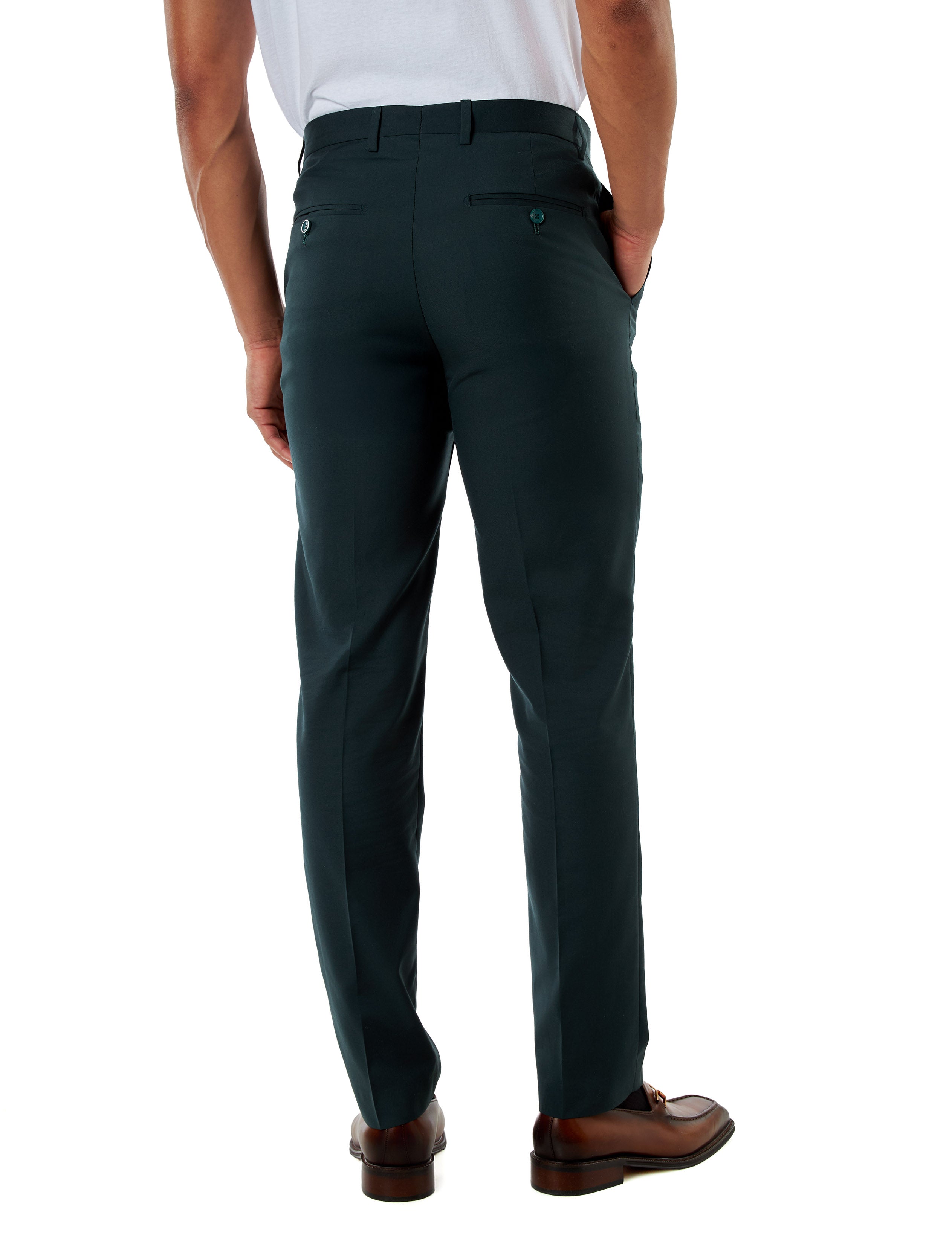 Deep Forest Green Safari Tailored 2 Piece Suit | Short Sleeve