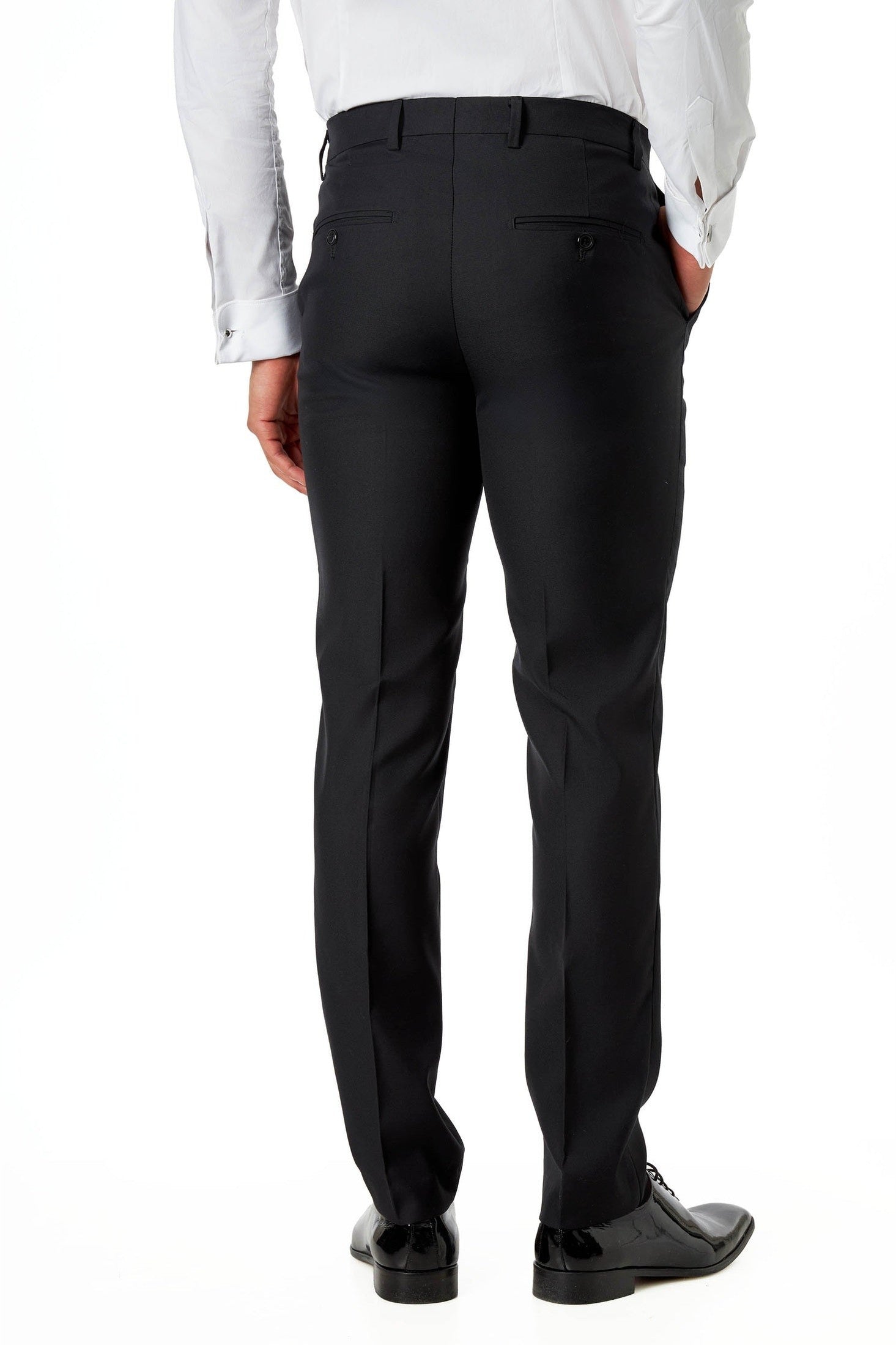 Black Jacquard Double-Breasted Tuxedo Wedding Suit