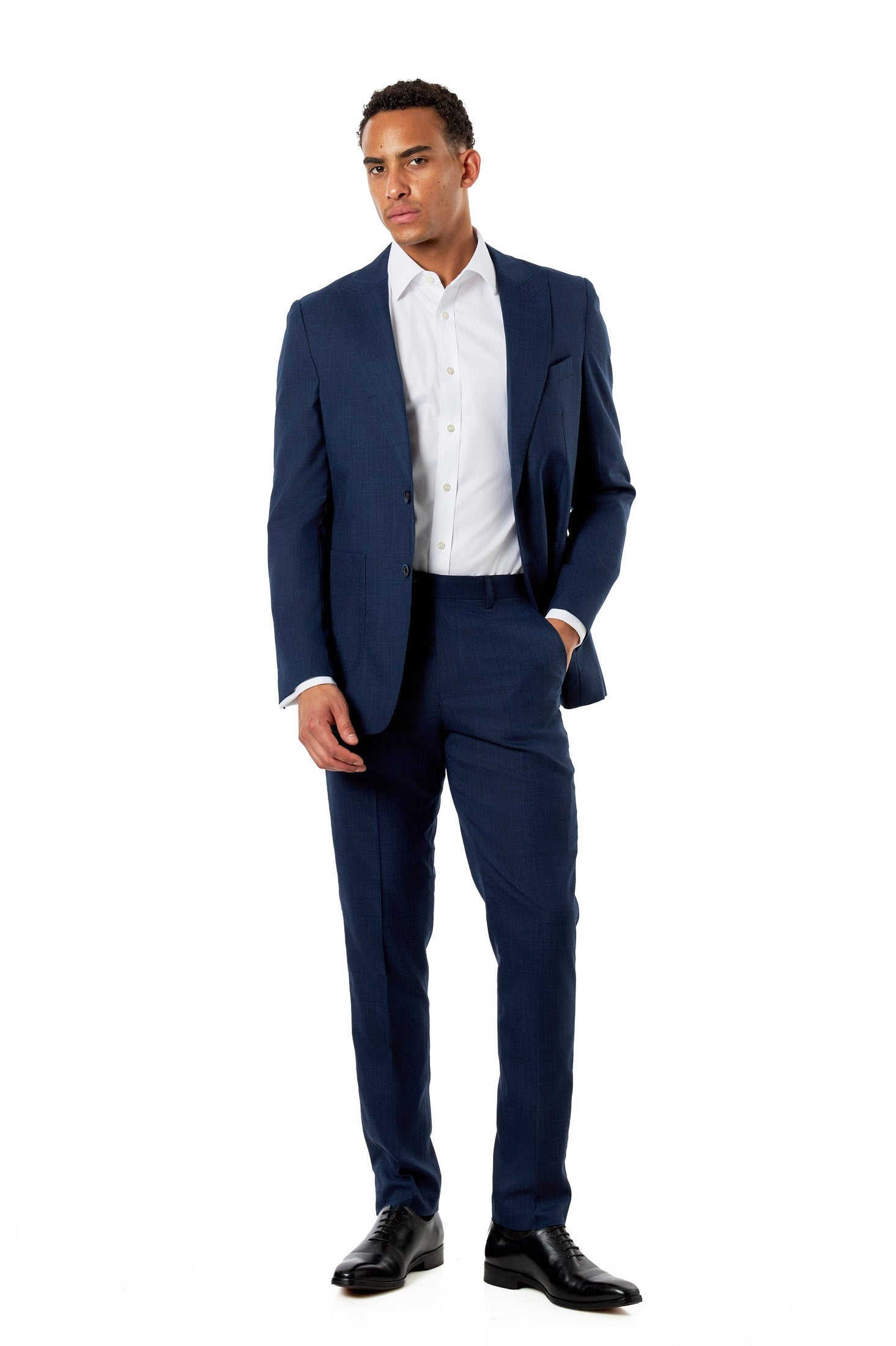 Kaiser Textured Peak Lapel Tailored Suit