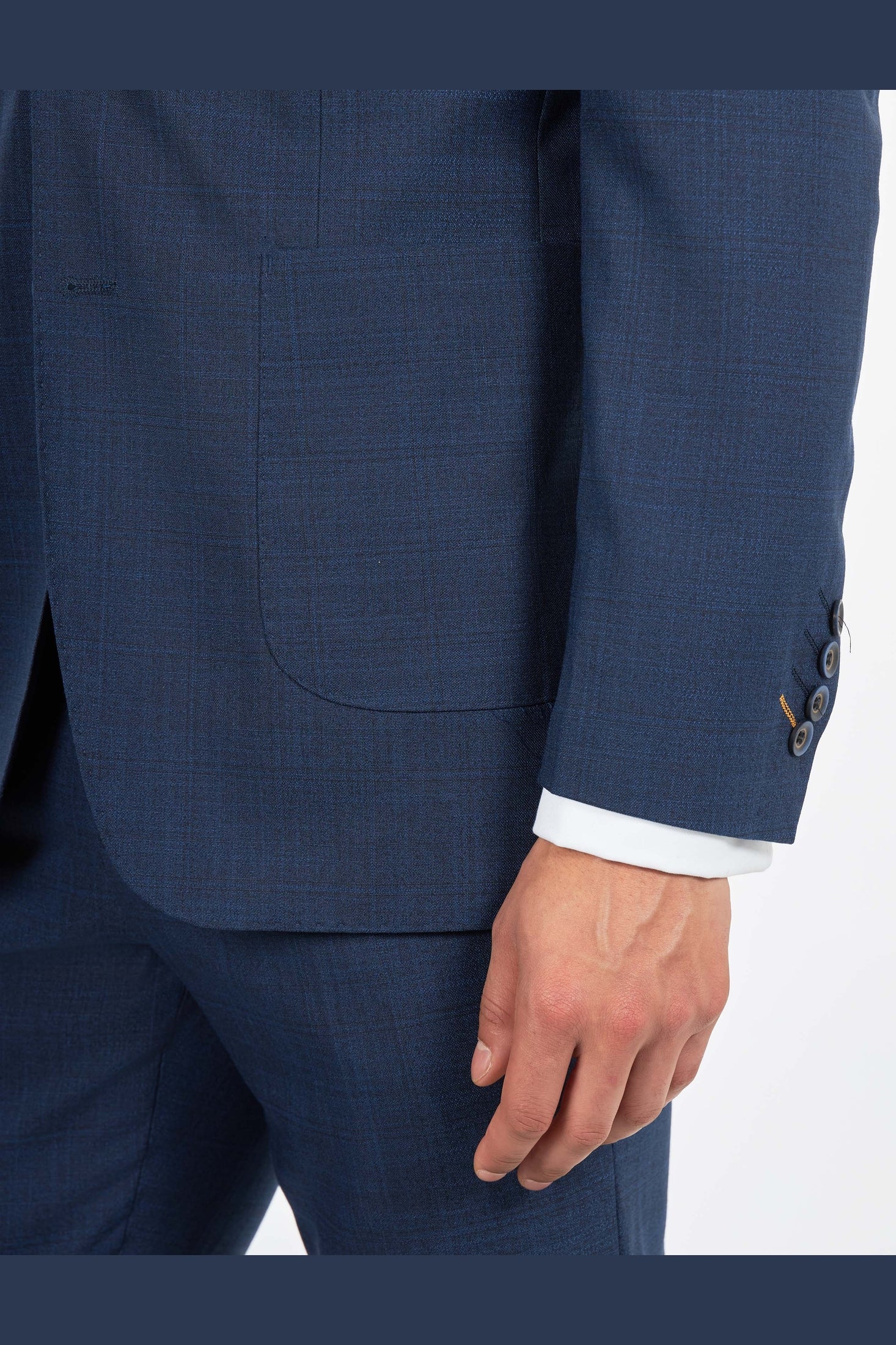 Kaiser Textured Peak Lapel Tailored Suit