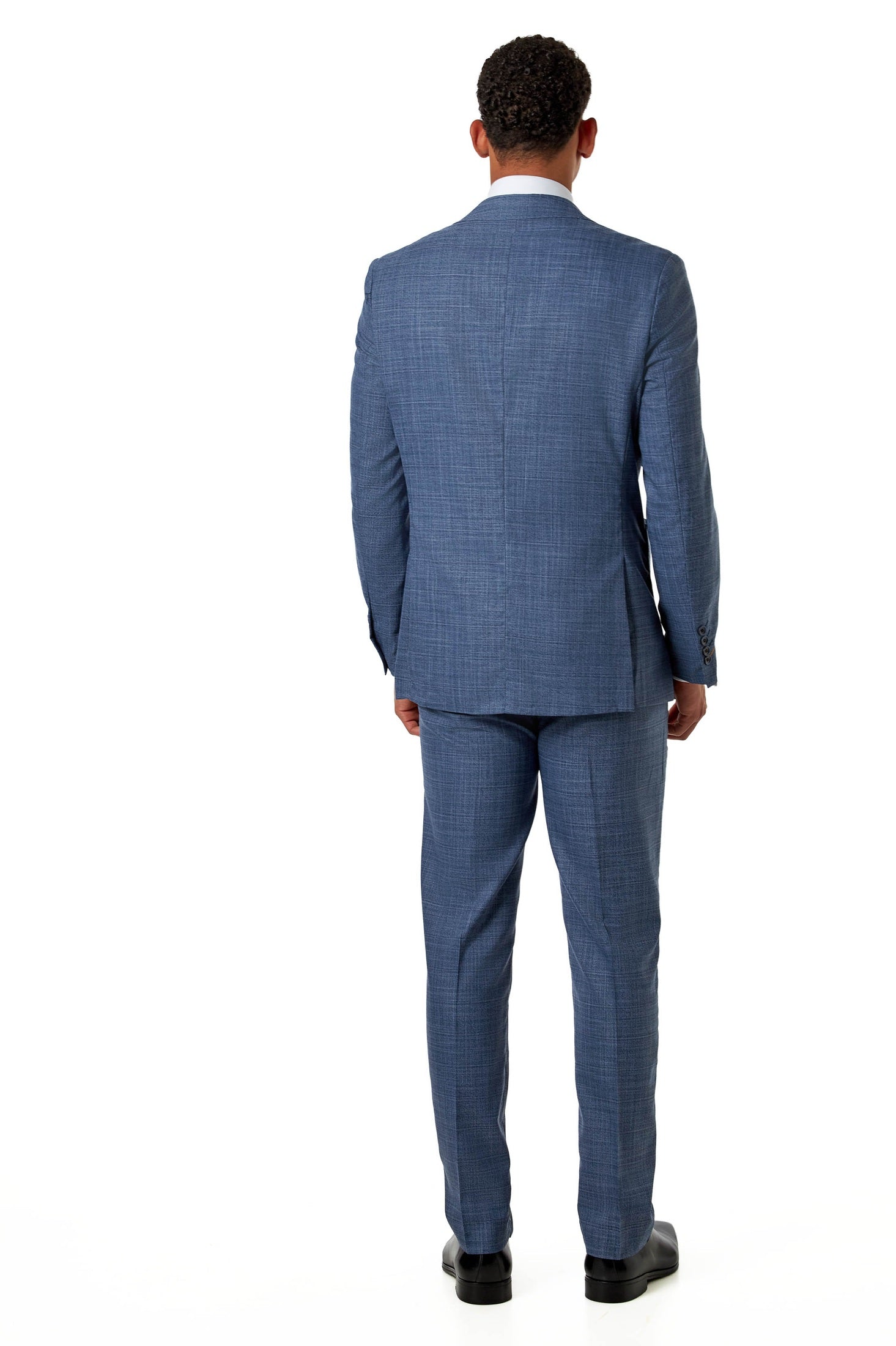 Kaiser Textured Peak Lapel Tailored Fit Suit