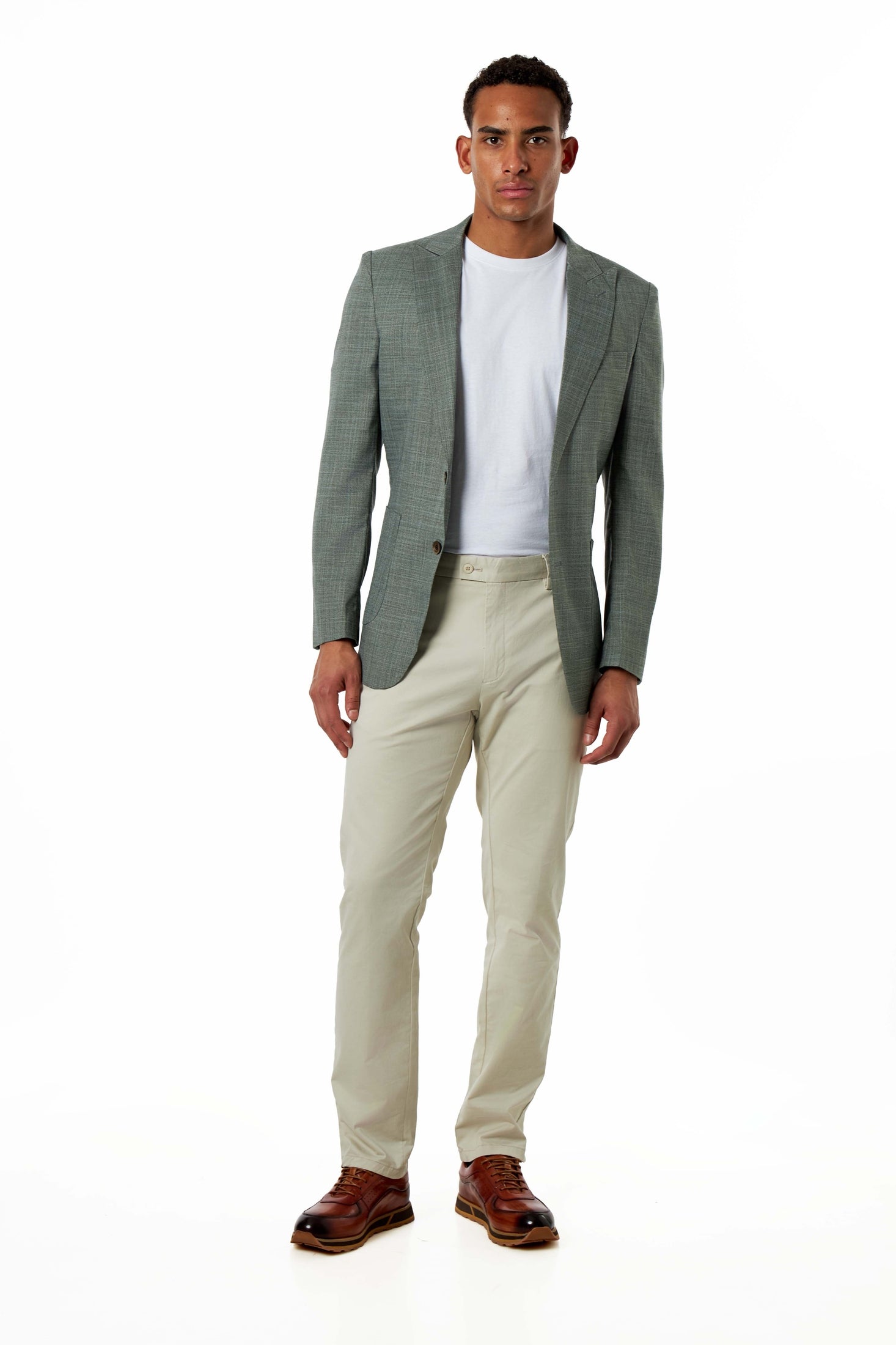 Kaiser - Sage Green Textured Tailored Suit