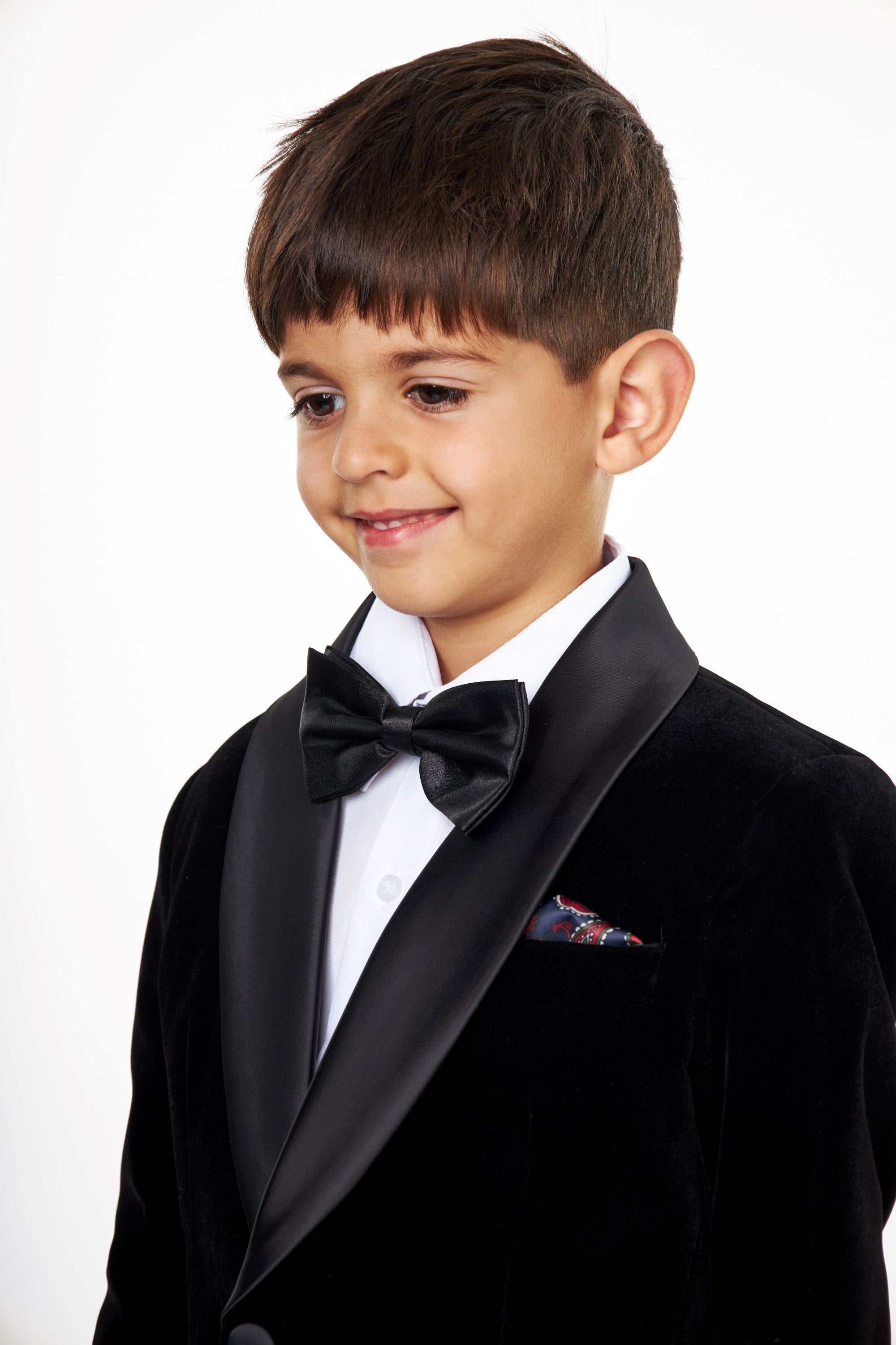 TUXEDO TIM - BOYS BLACK VELVET BLAZER