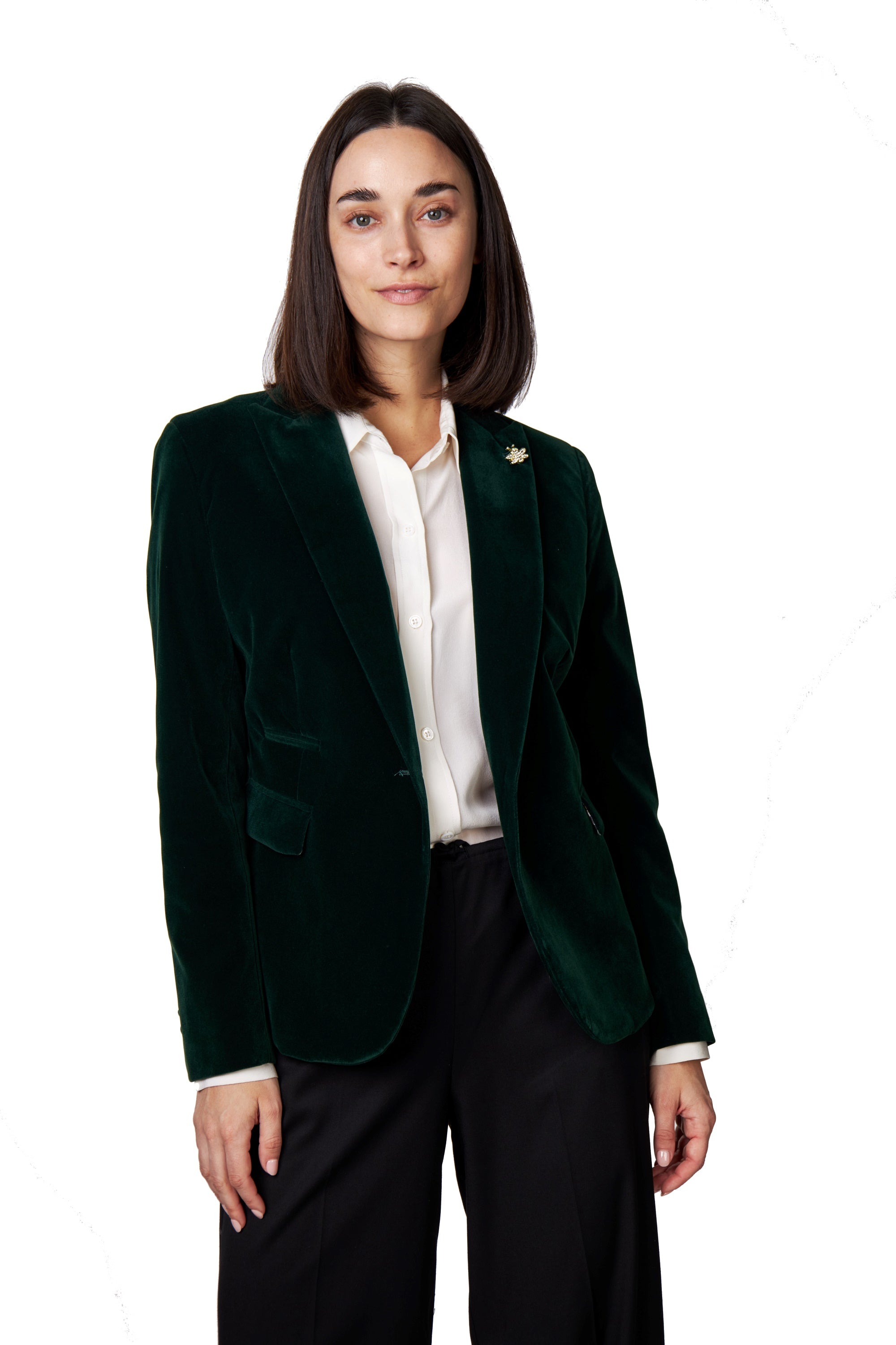 MATCHING FAMILY VELVET BLAZER IN GREEN