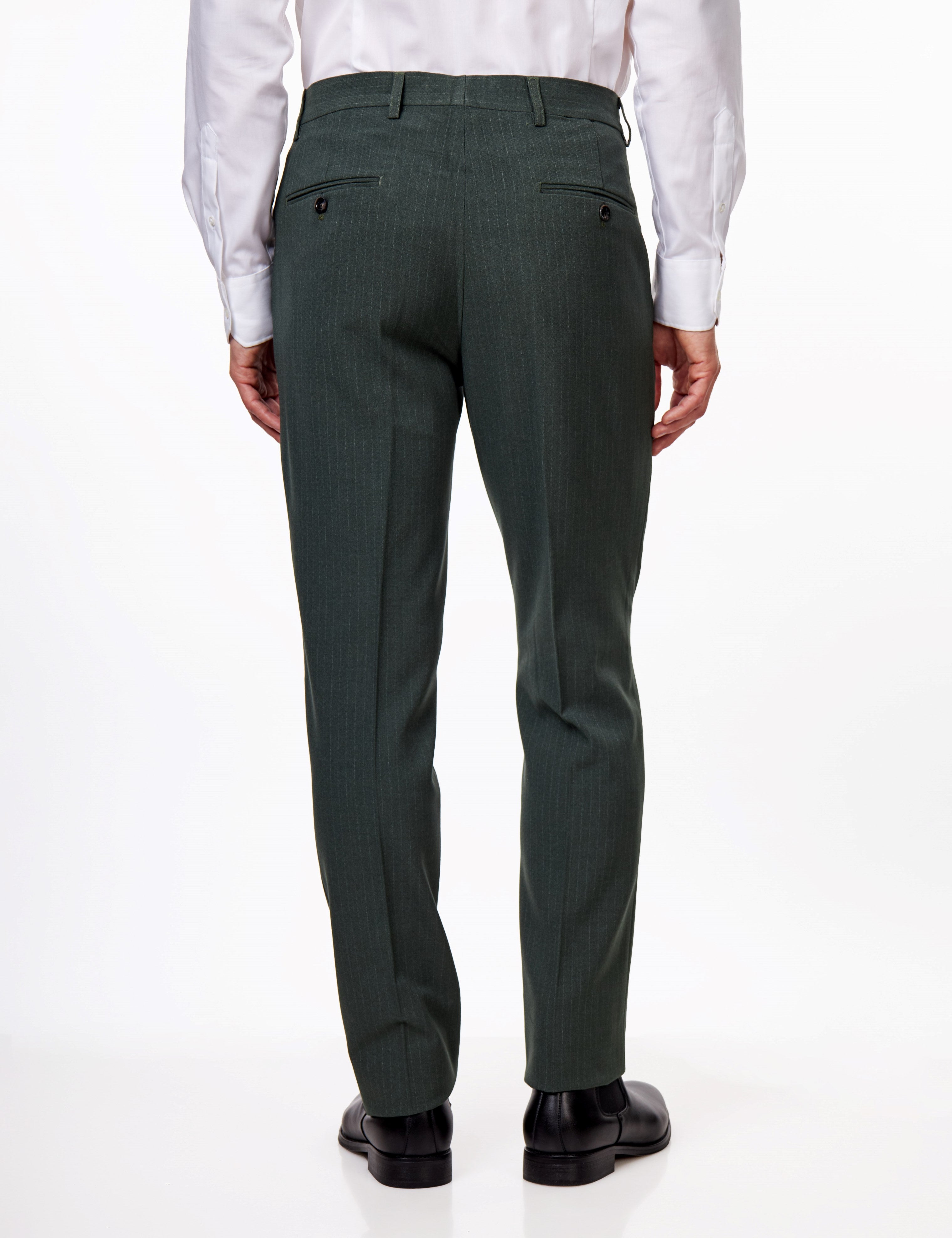 WILLIAM – GREEN PINSTRIPE TROUSER