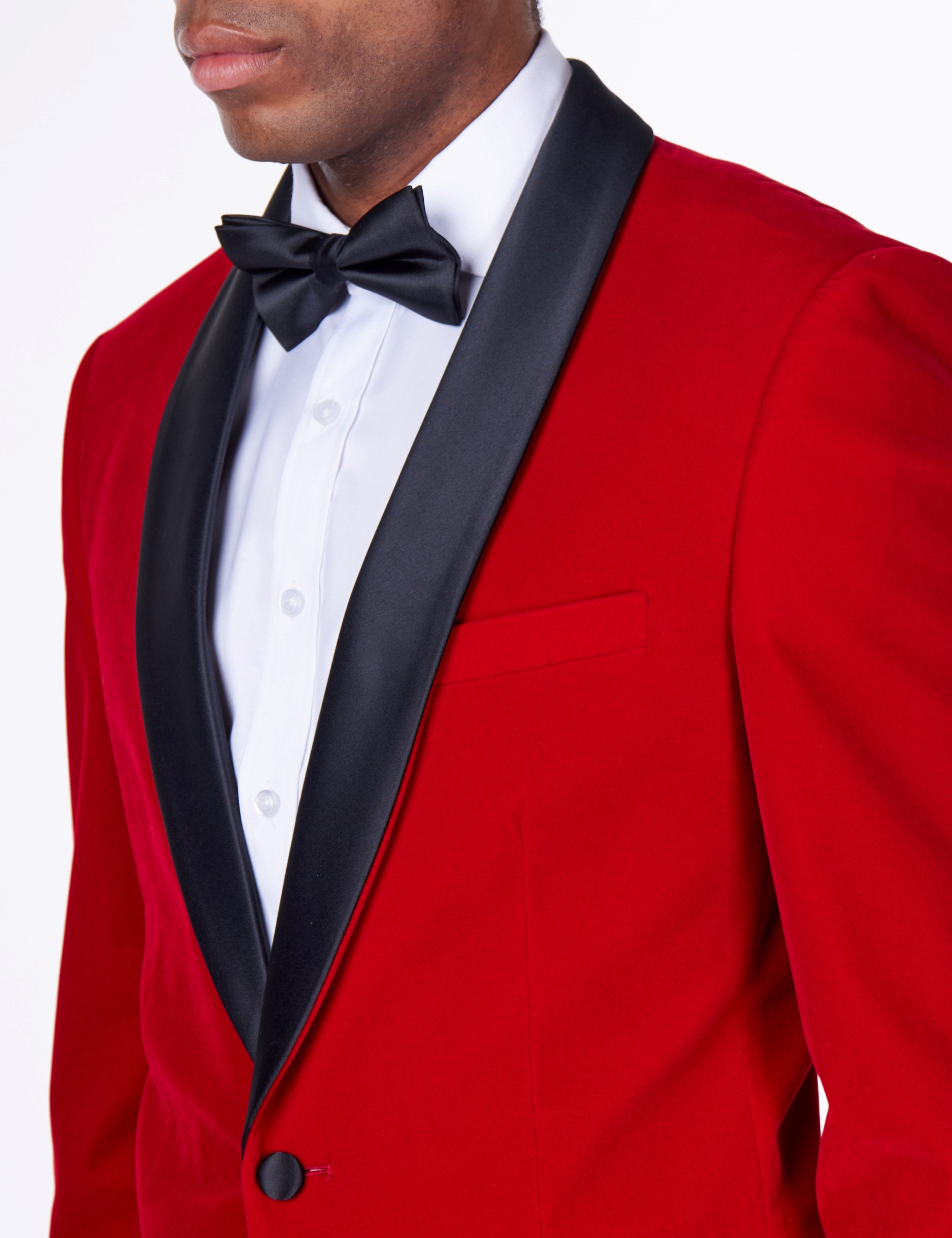 TUXEDO JES - Red Soft Velvet Jacket