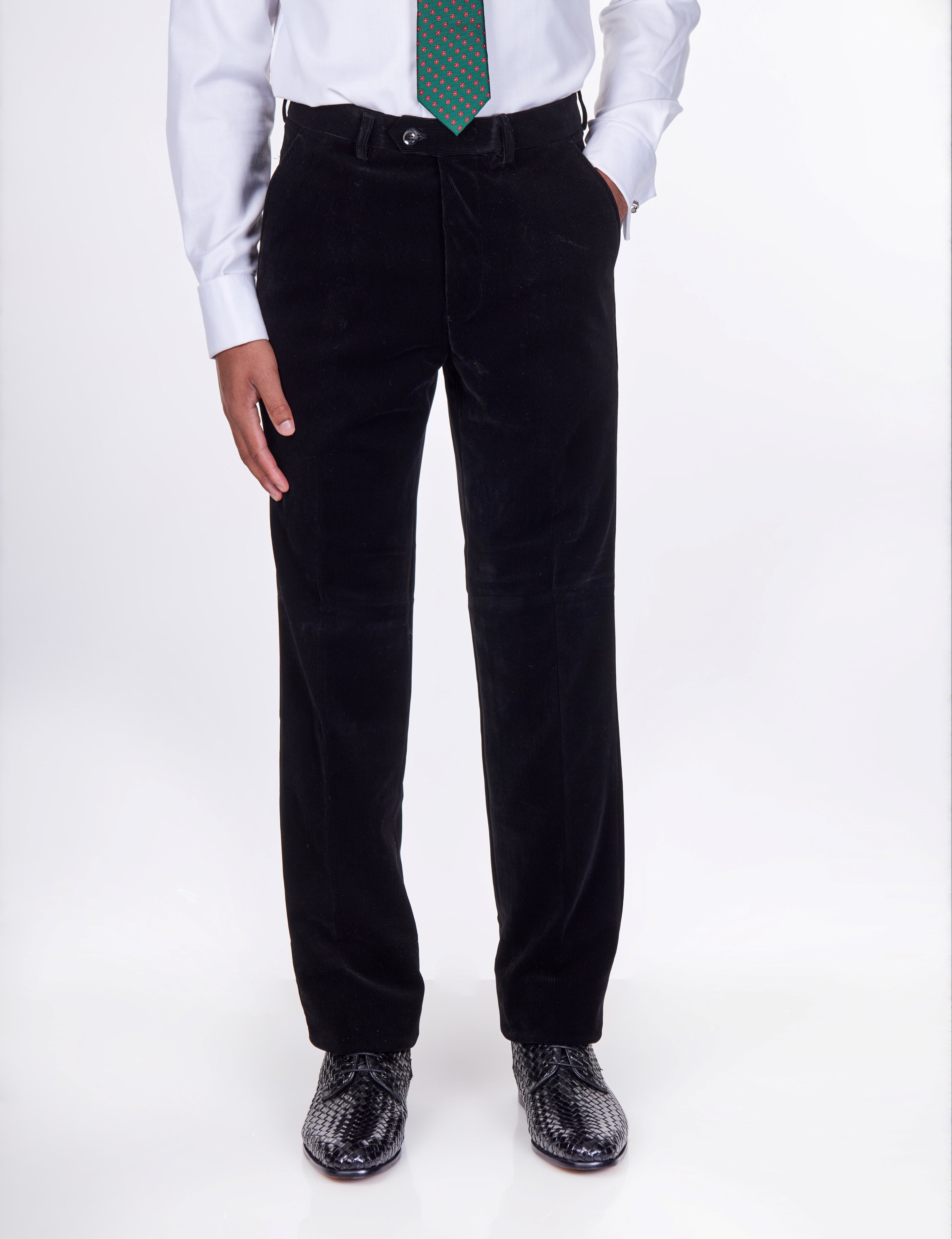 CORDUROY - BLACK MENS TROUSER