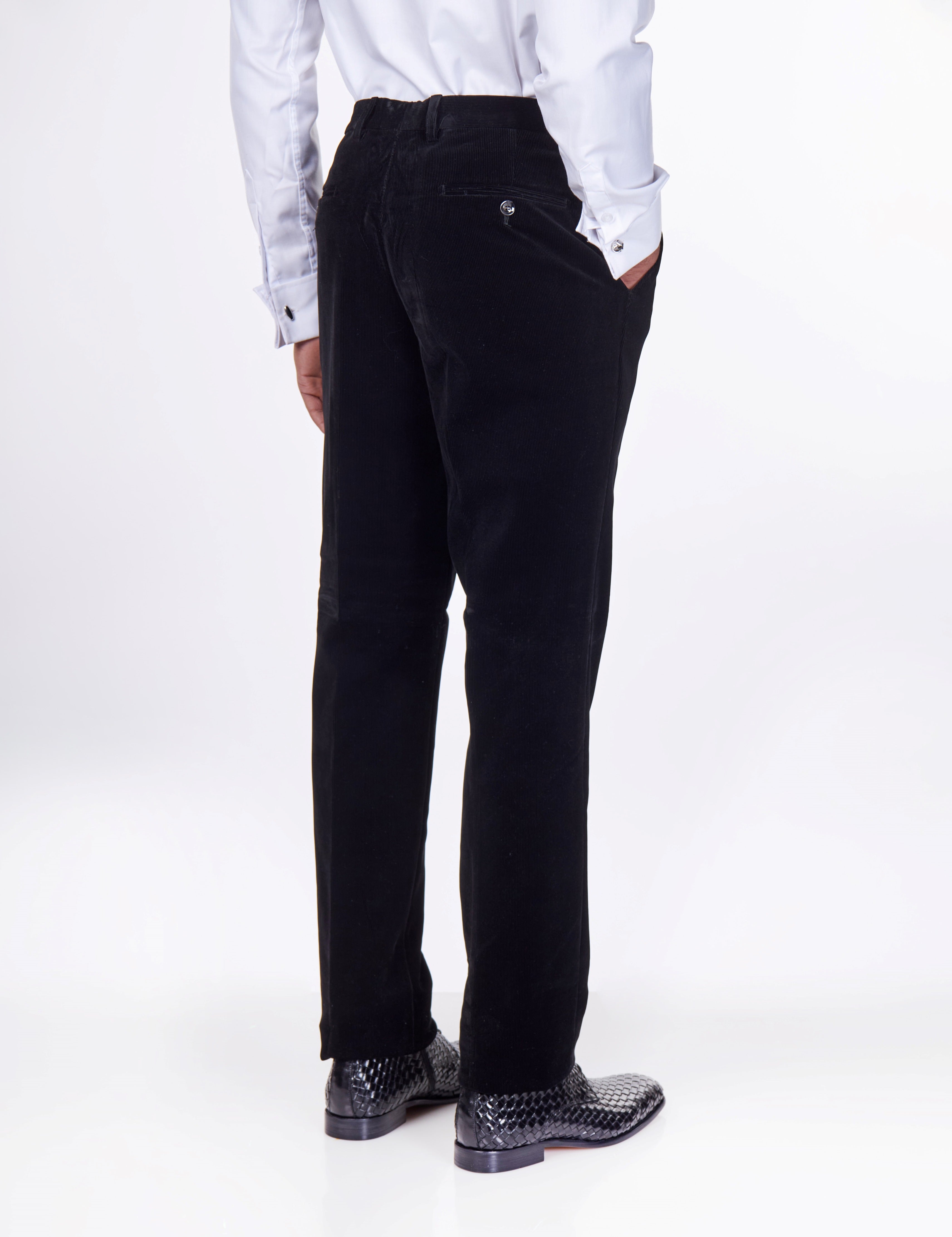 CORDUROY - BLACK MENS TROUSER