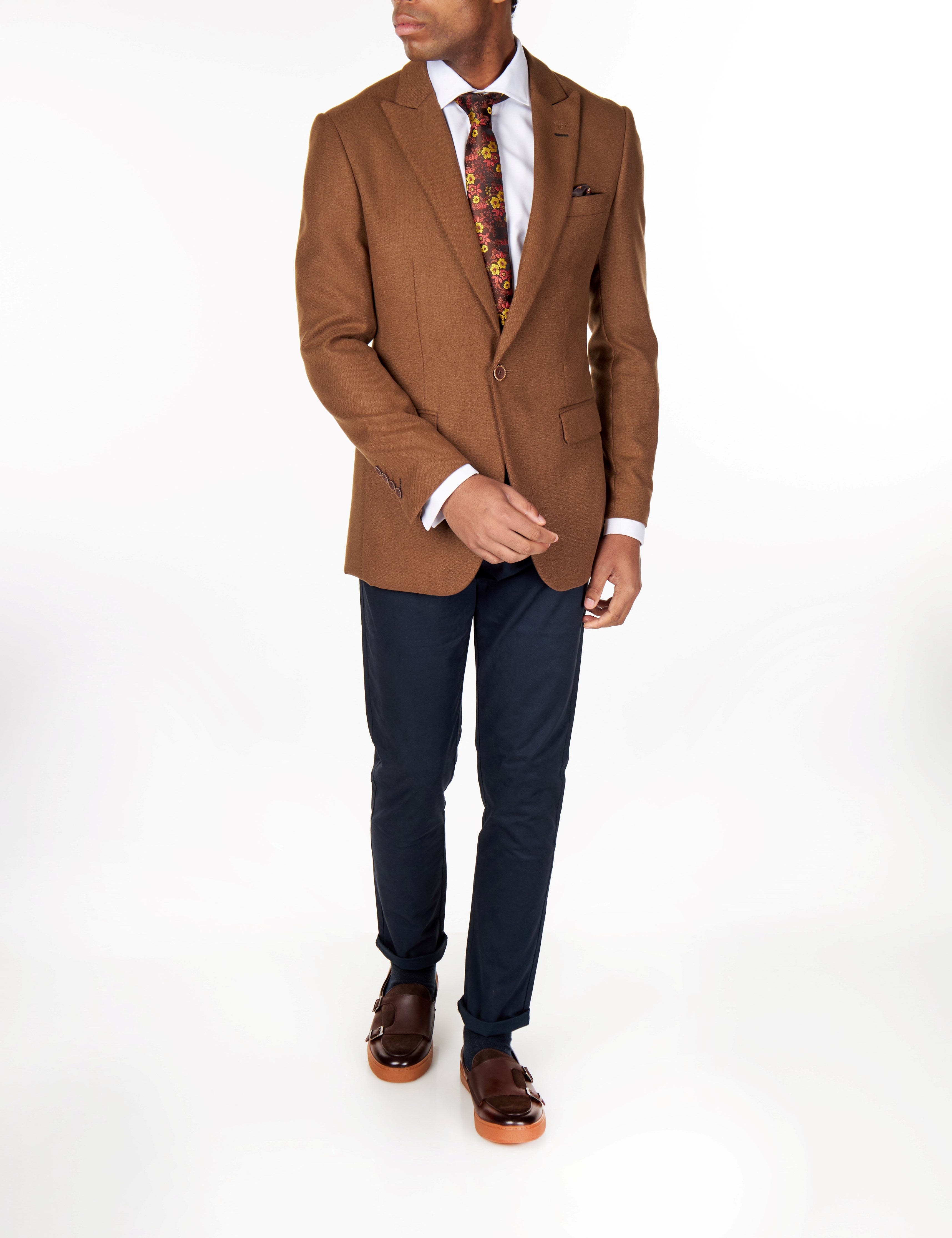 MARCO - BLAZER DÉCONTRACTÉ COULEUR SIMPLE BOUTONNAGE