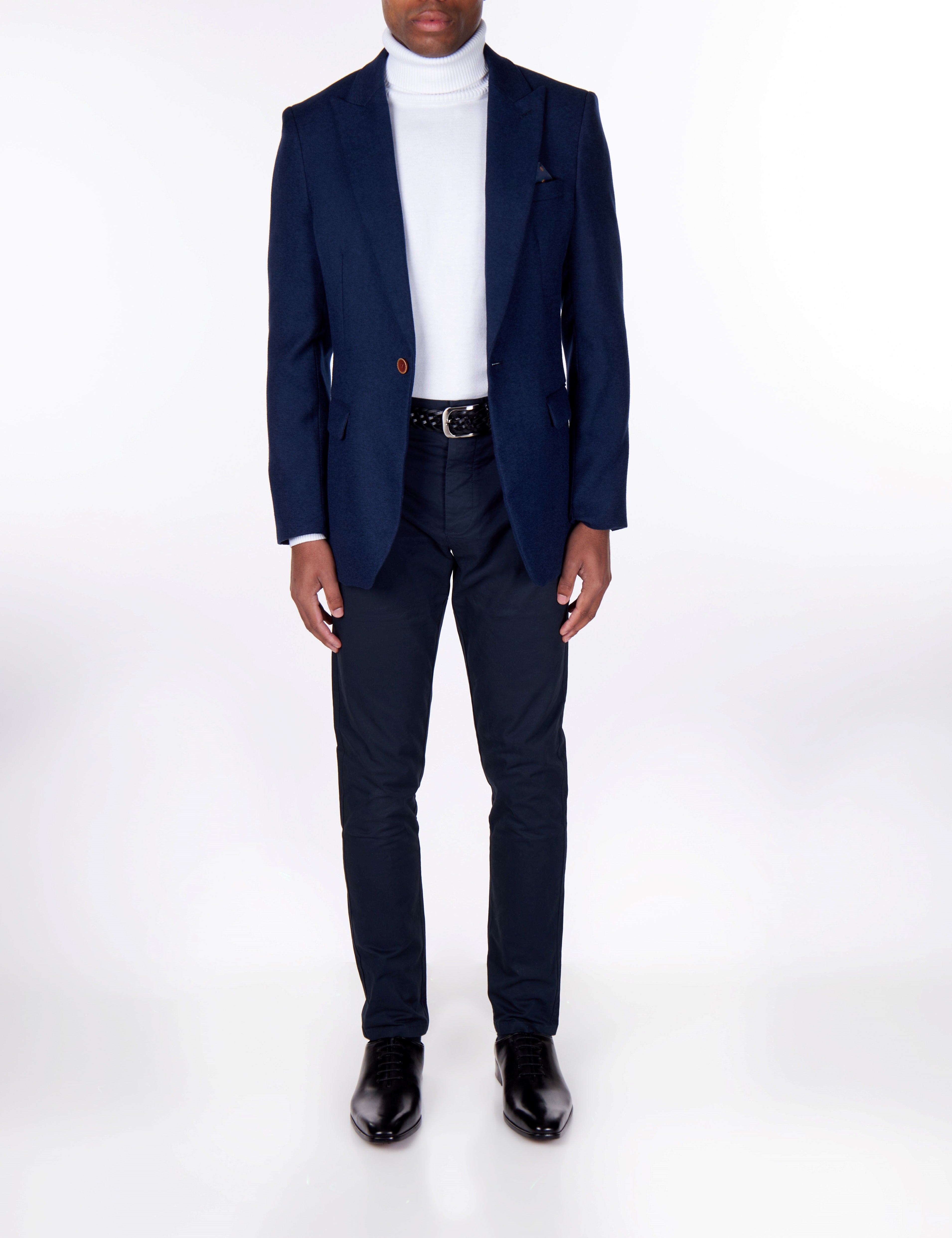 MARCO - NAVY SINGLE BREASTED CASUAL BLAZER