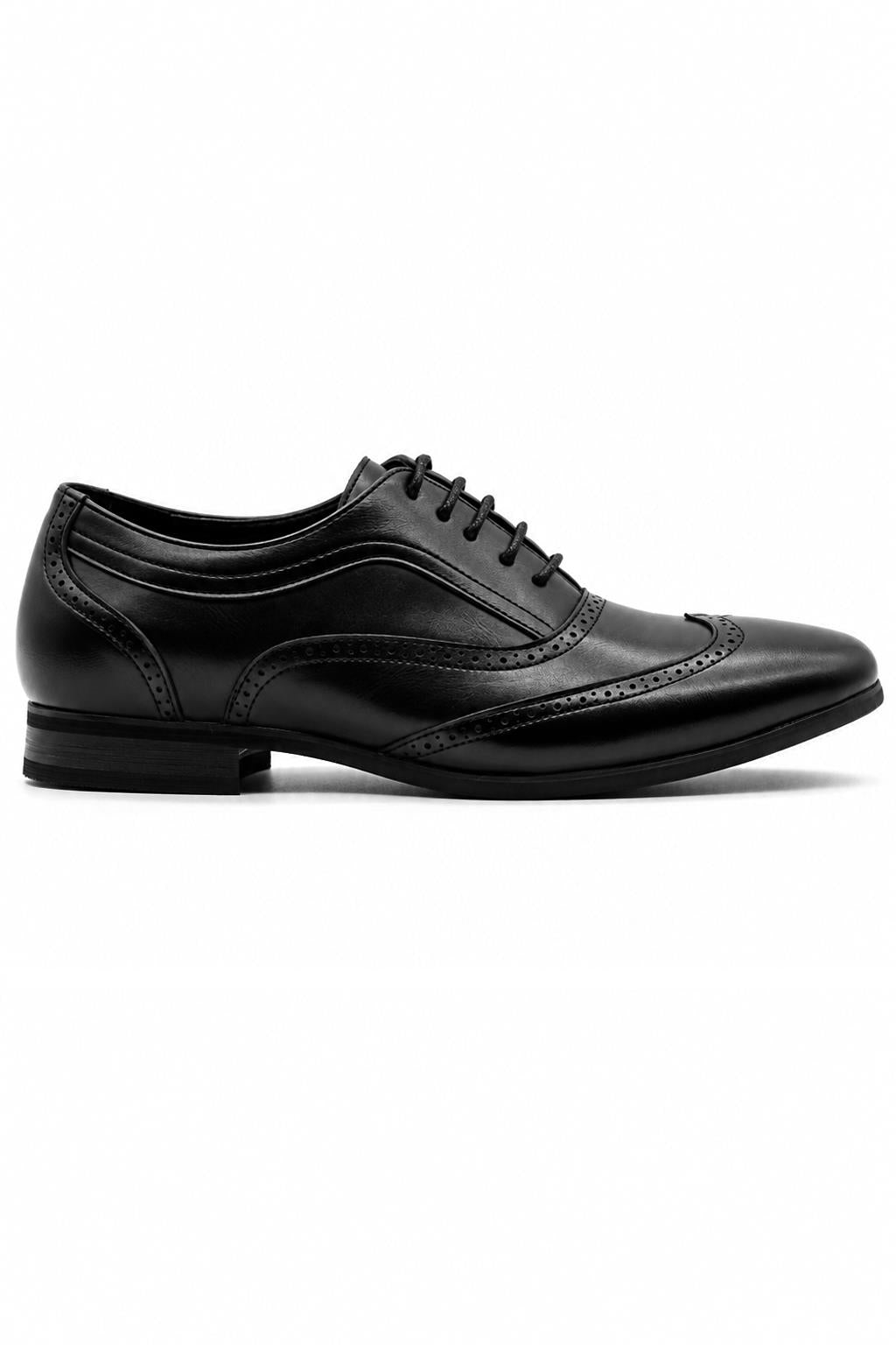 Men's Black Wingtip Brogue Oxford Formal Shoes