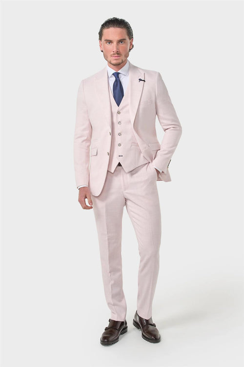 Cavani – Tropez Tailored 3 Piece Suit in Pink