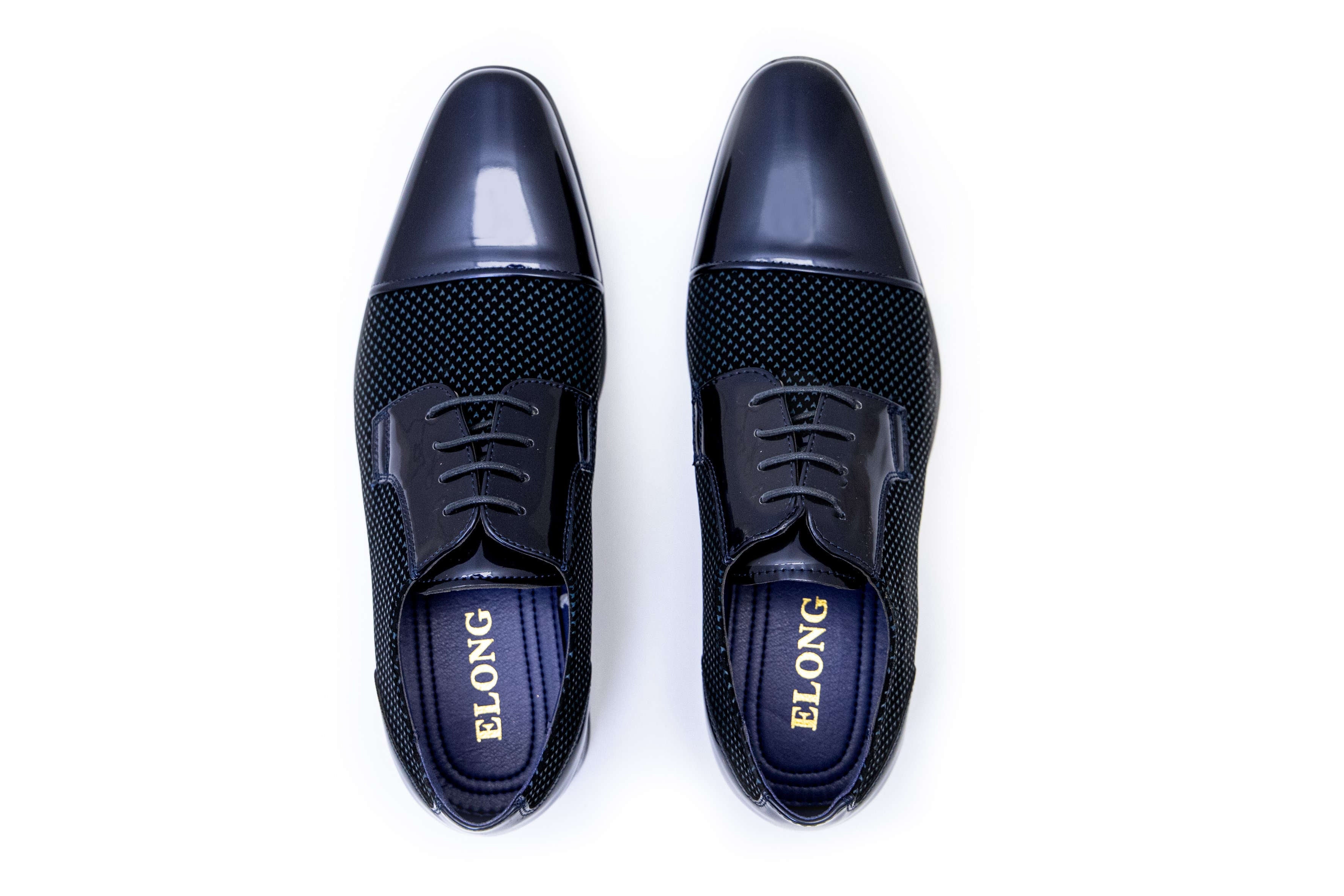 PATENT LEATHER LACE UP SHOES IN TWO TONE