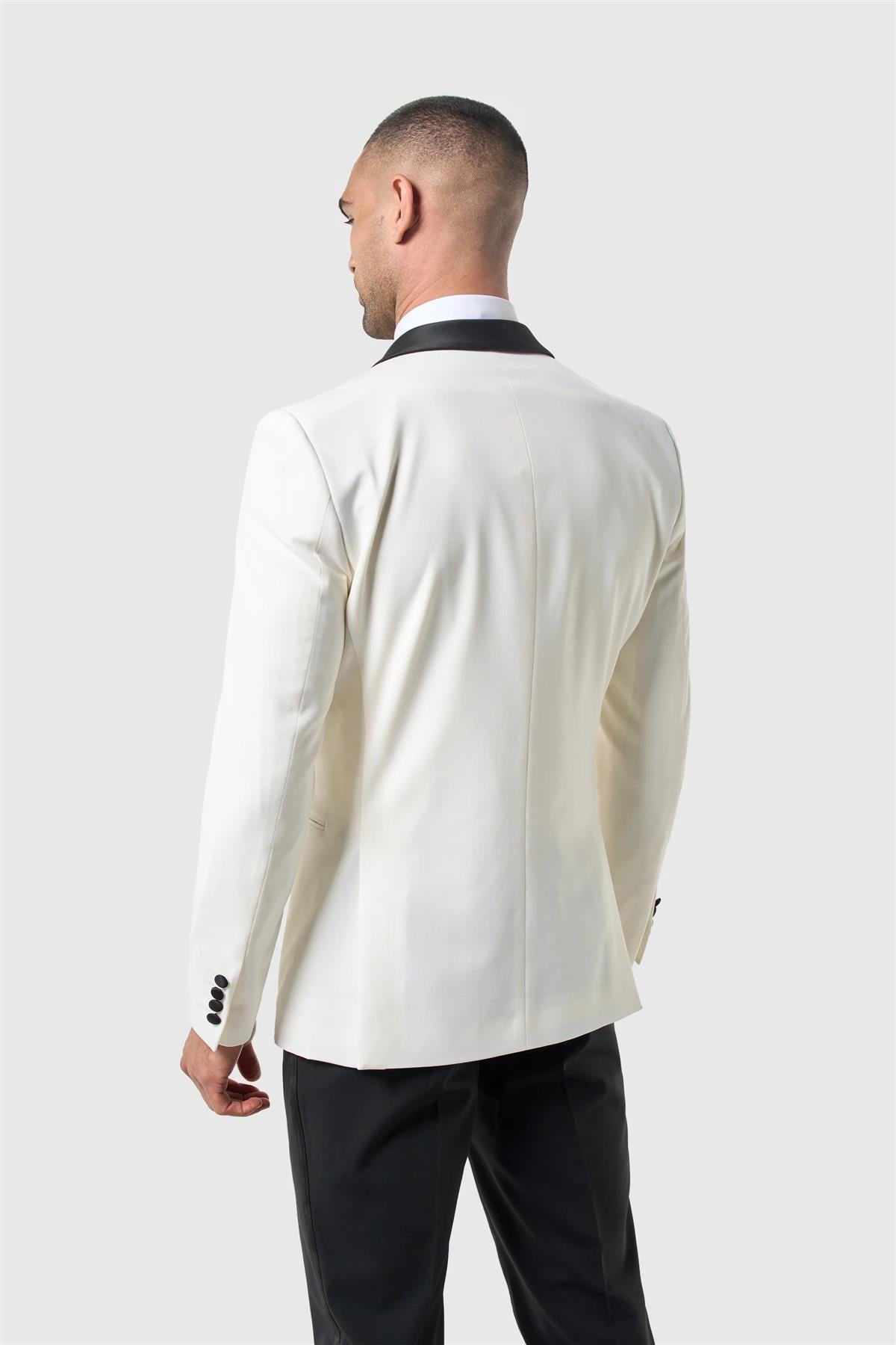 ASPEN – Cream Shawl Lapel Tuxedo Jacket