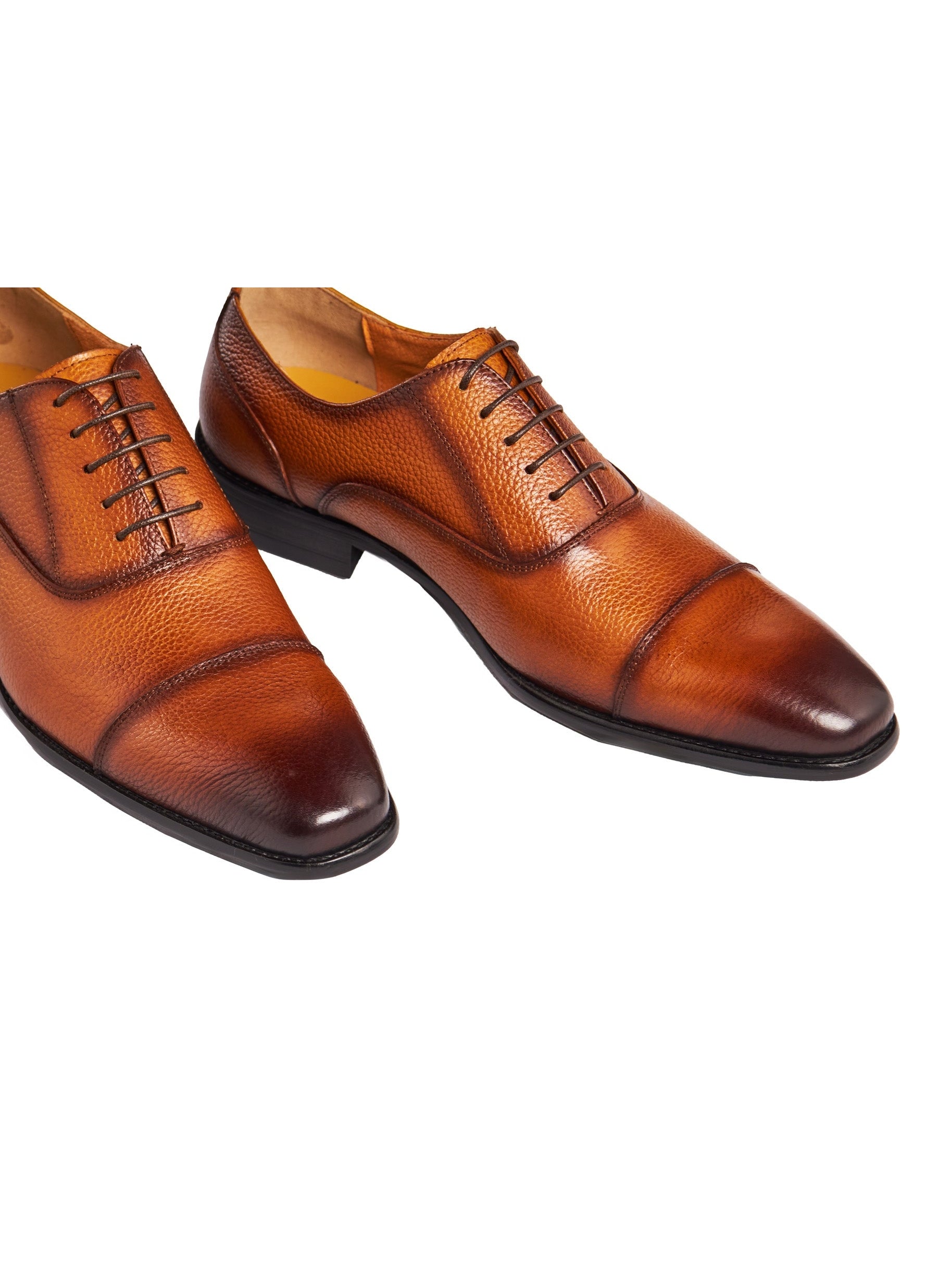 BROWN LEATHER OXFORD LACE UP SHOES