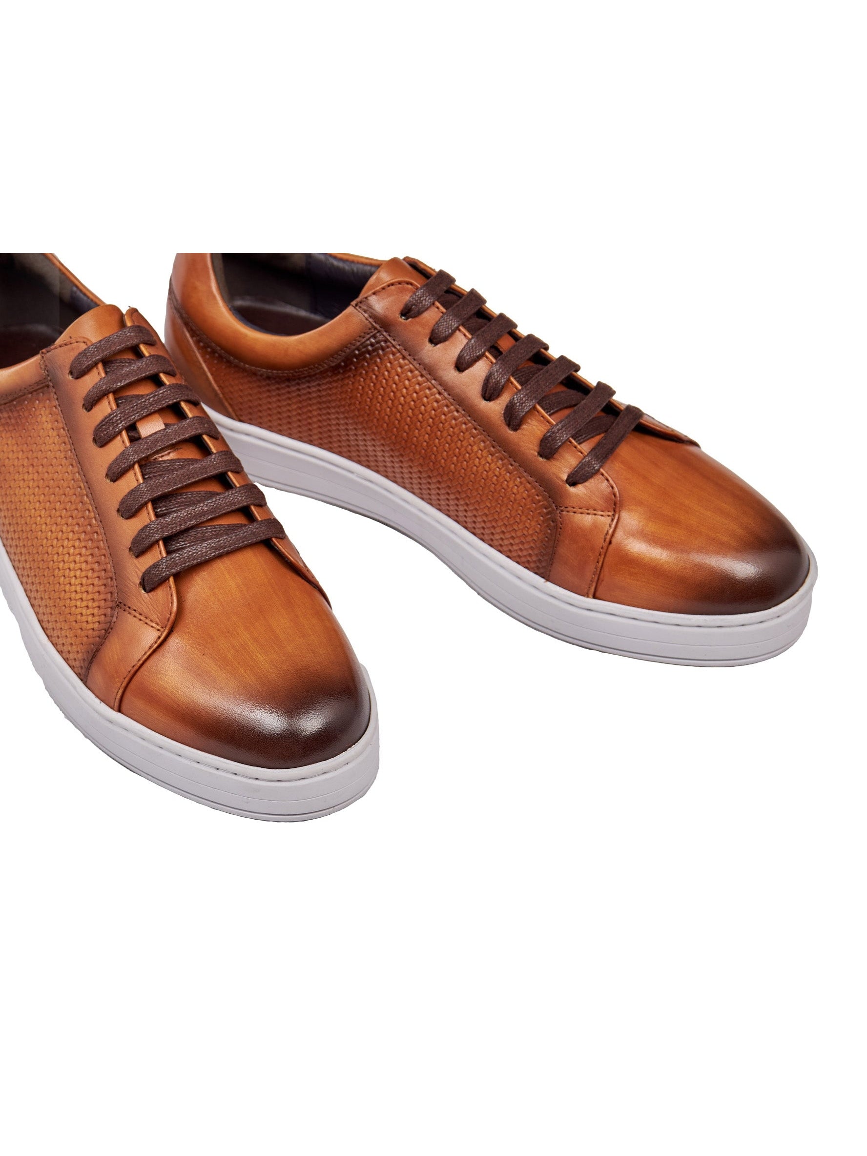 BROWN LEATHER SNEAKERS