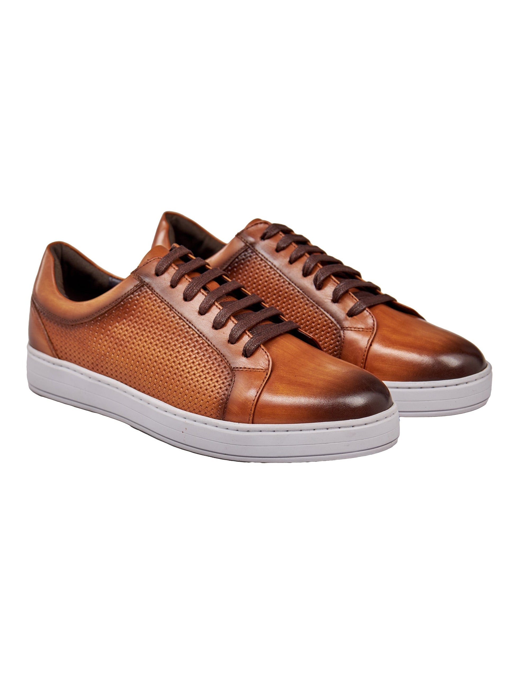 BROWN LEATHER SNEAKERS