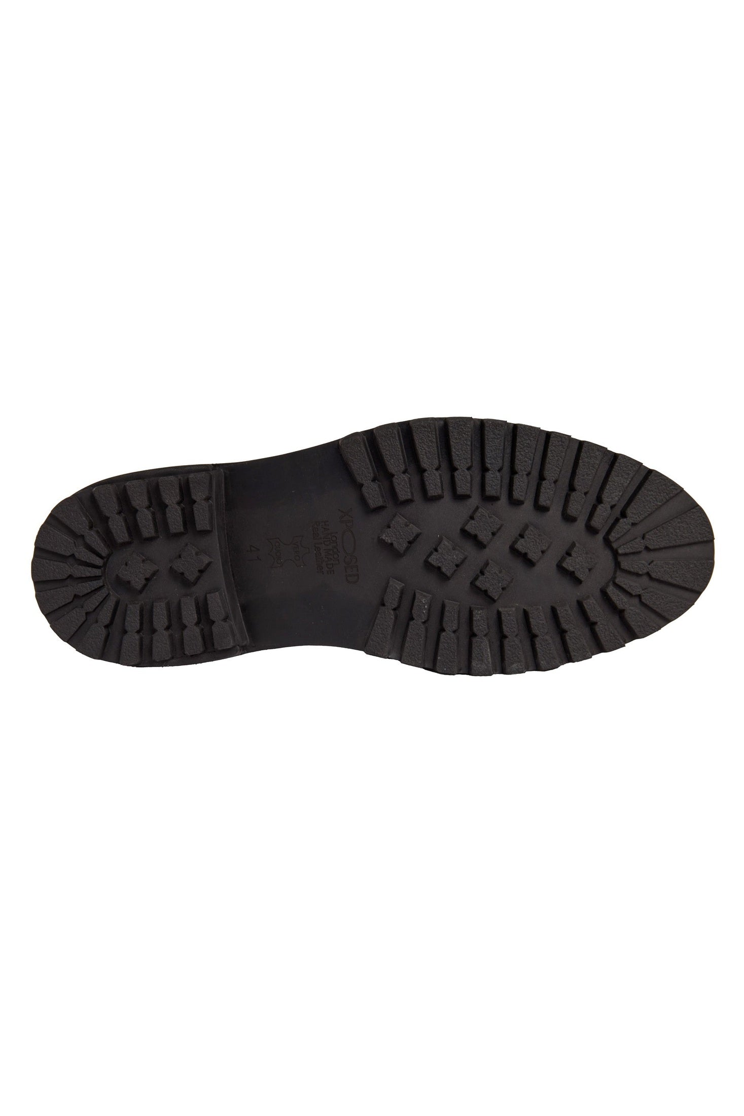 BLACK SEMI BROGUE DERBY SHOES