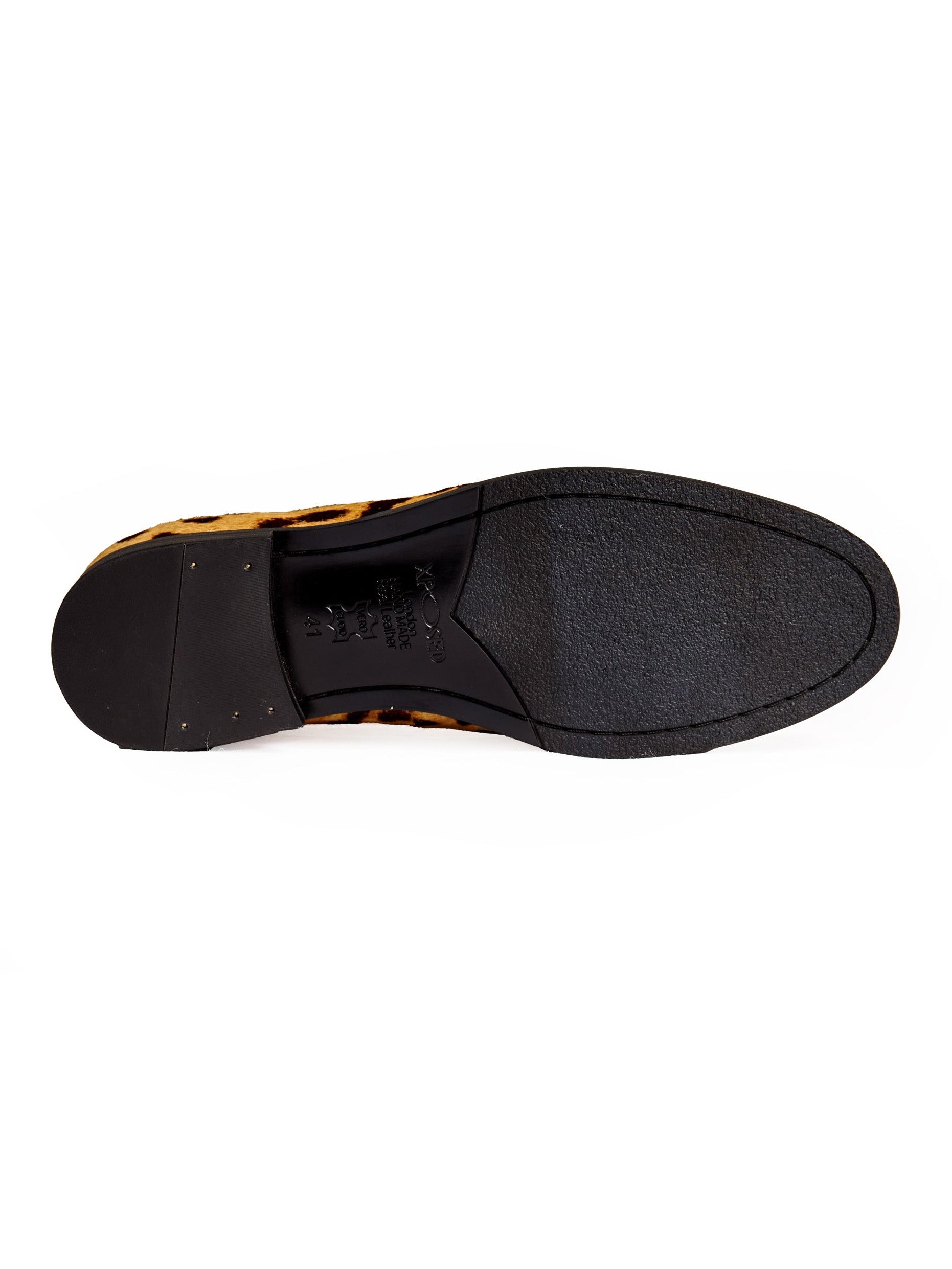 LEOPARD PRINT LEATHER TASSEL LOAFERS