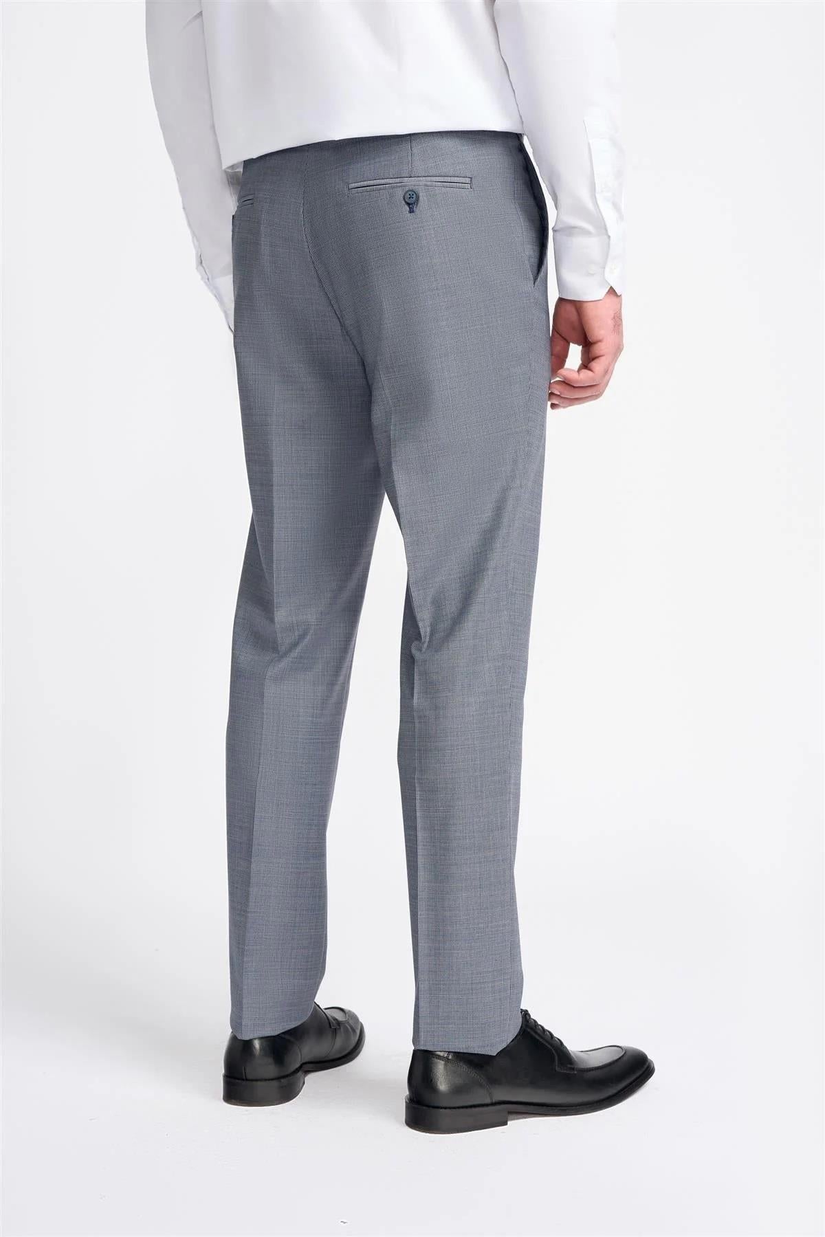 Cavani Bond Puppy Tooth Men’s Wool Blend 3 Piece Tailored Suit