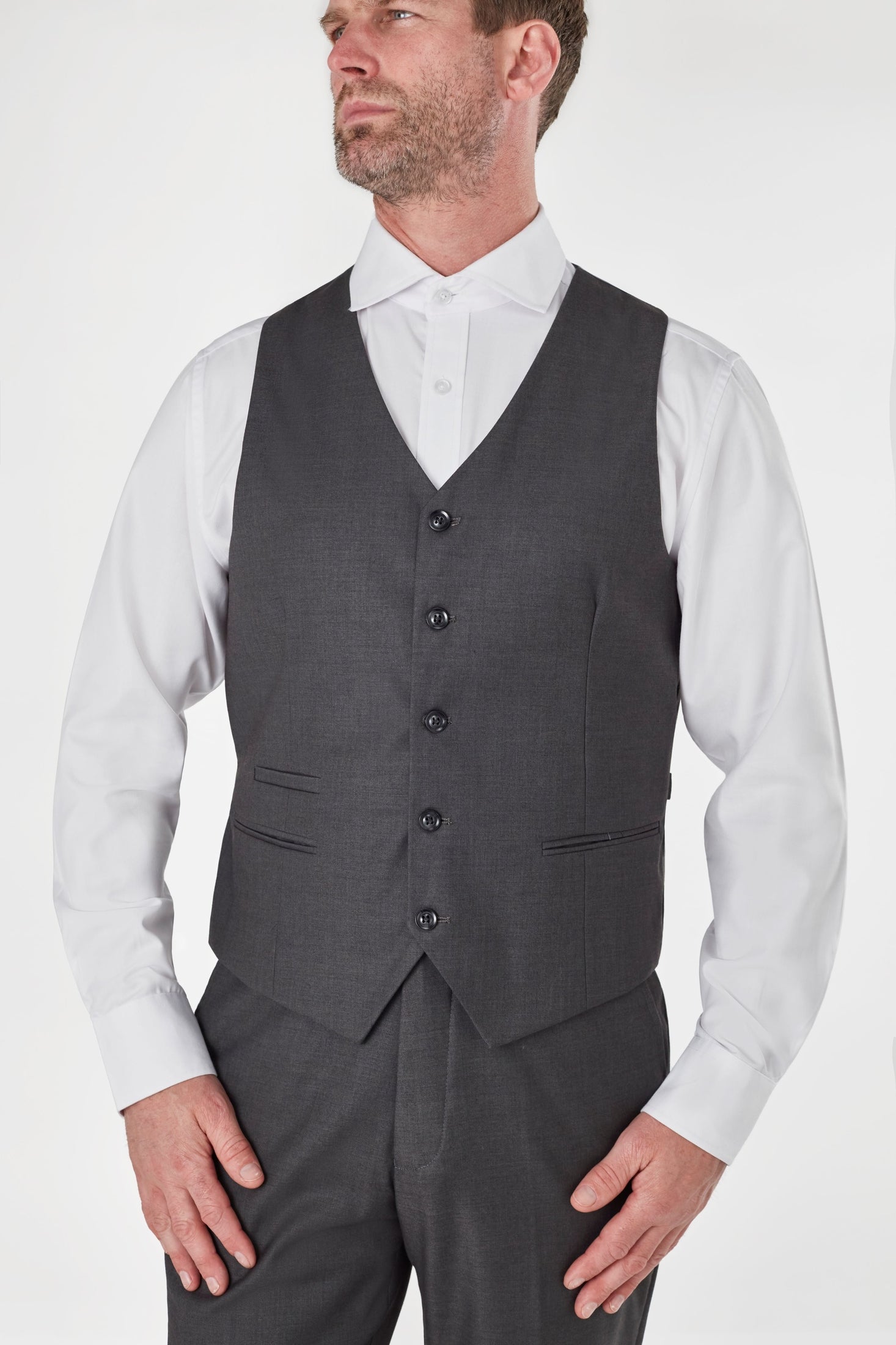 Chinese Grandad Collar 3 Piece Suit