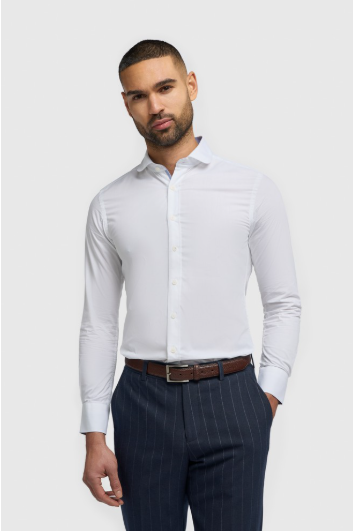 Cavani – Classic Penny Collar White Shirt