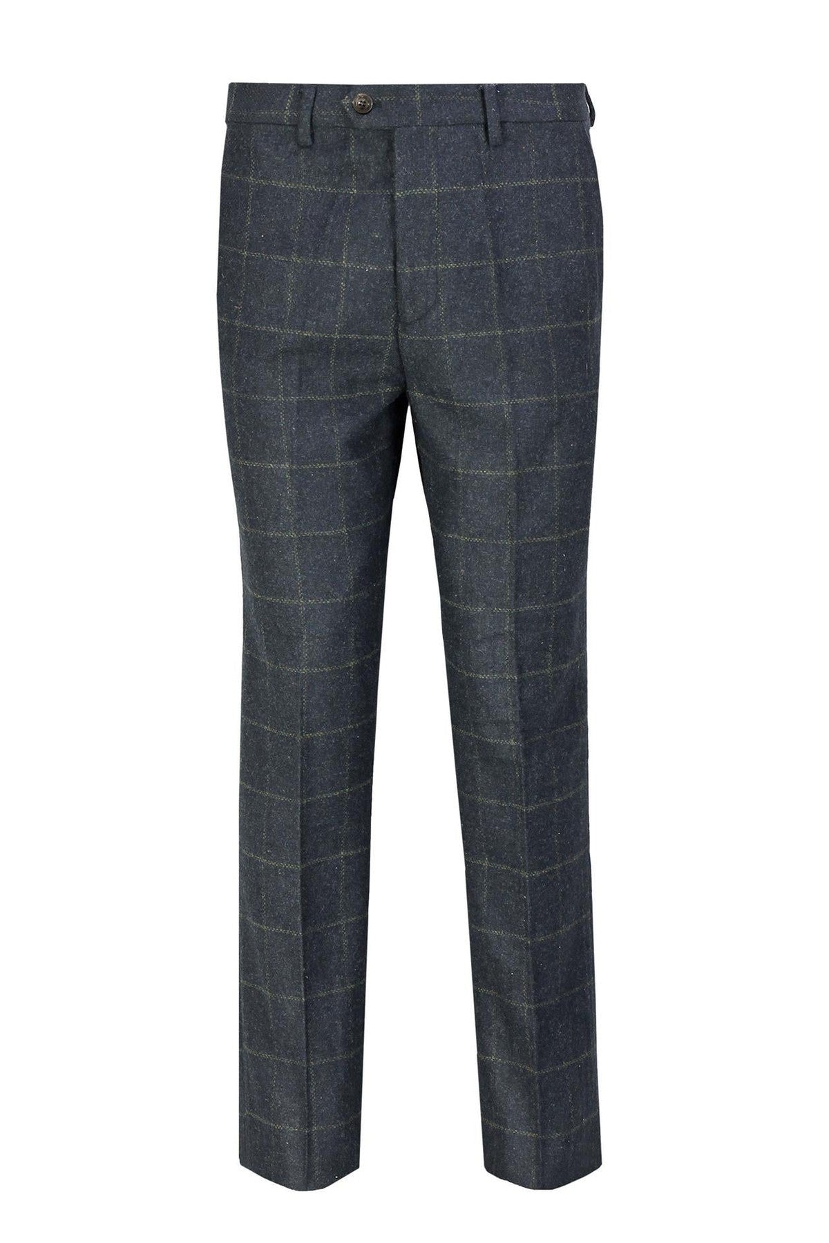 Navy Tweed Check Suit Trouser - X6680-3
