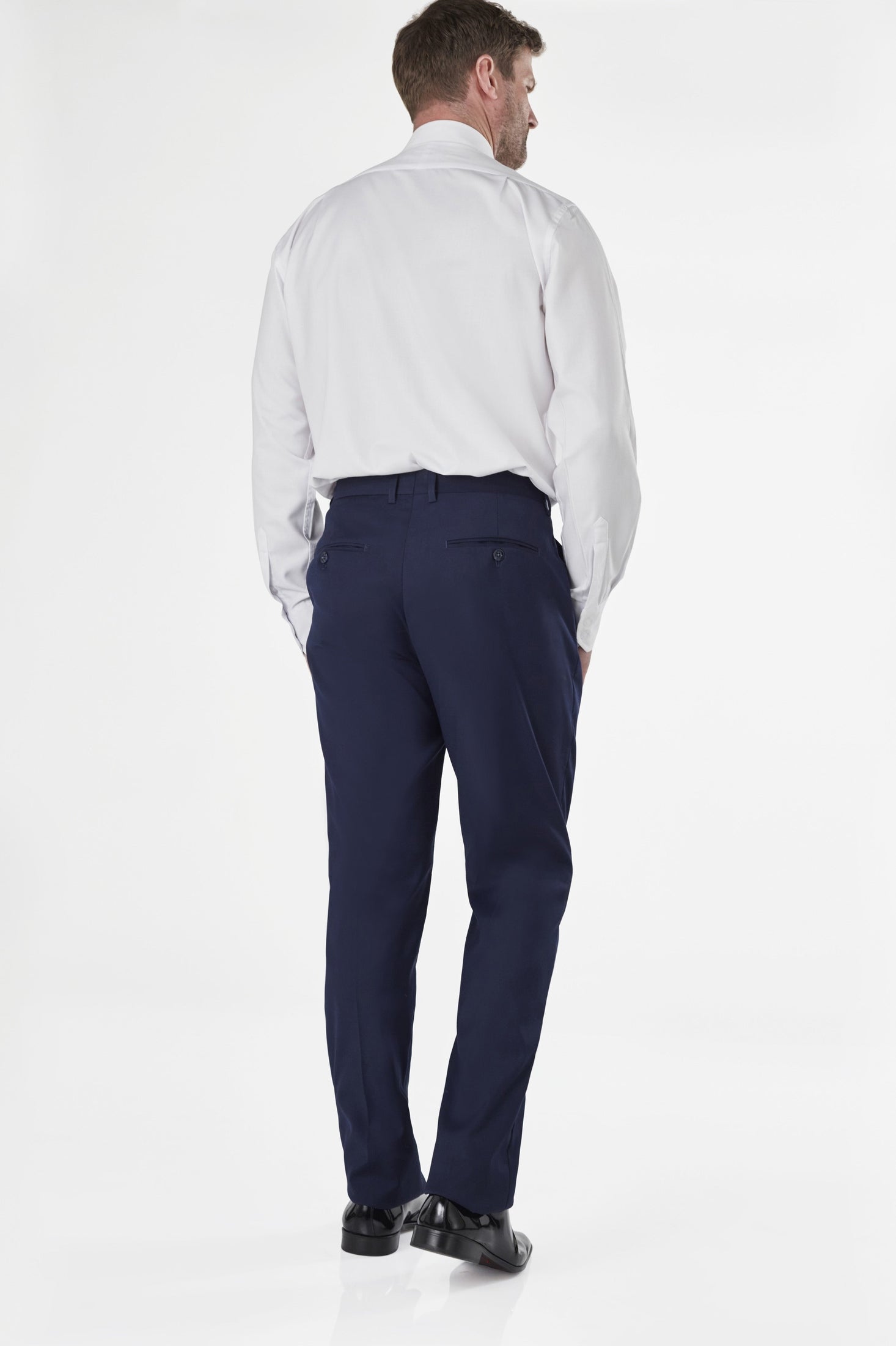 DB GRAHAM NAVY PLAIN TROUSERS
