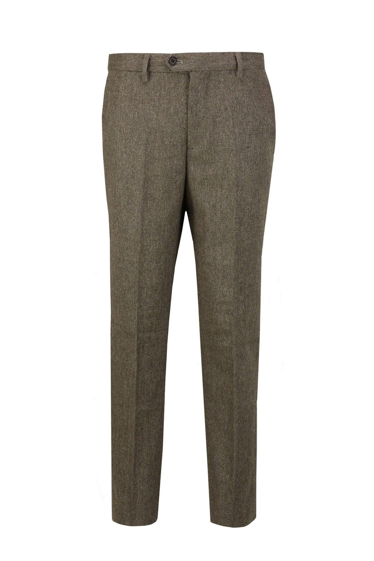 Tan Brown Tweed Suit Trouser - X6058-4